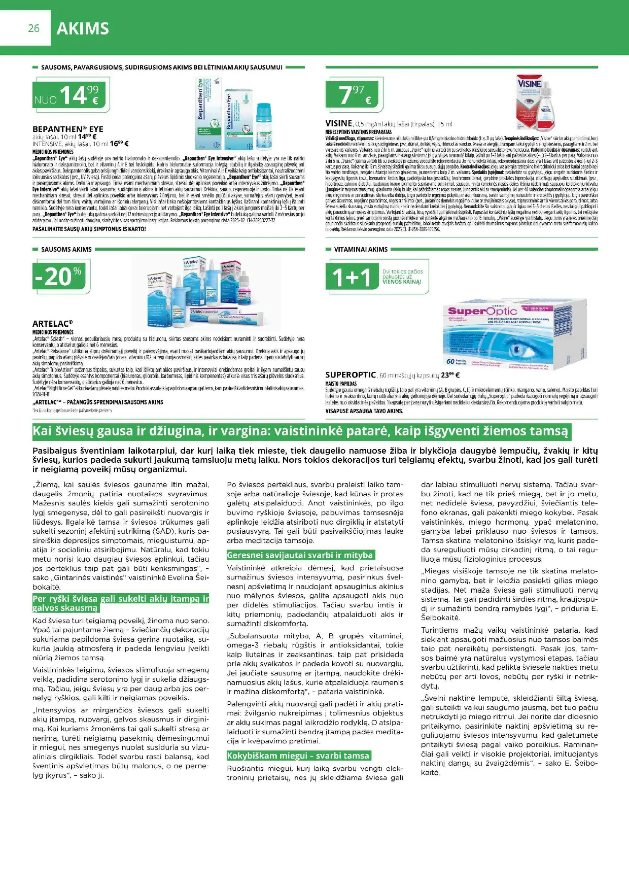 Norfa vaistinės akcijų leidinys – 26 psl.