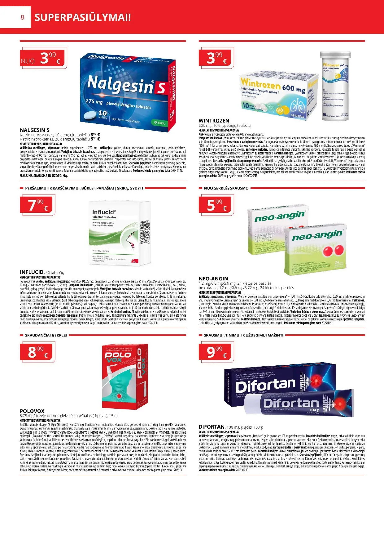 Norfa vaistinės akcijų leidinys – 8 psl.
