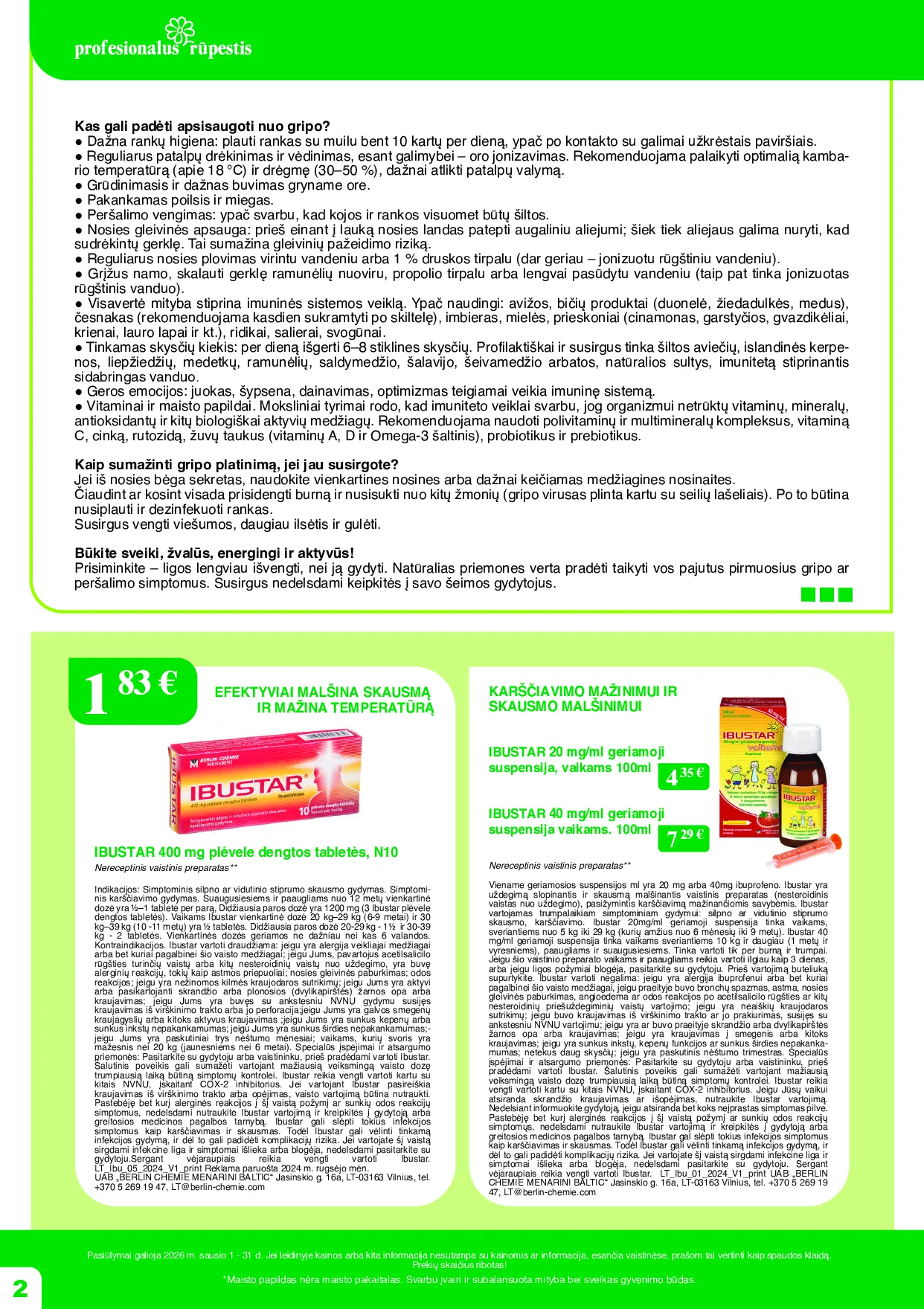 Ramunėlės vaistinės akcijų leidinys – 2 psl.