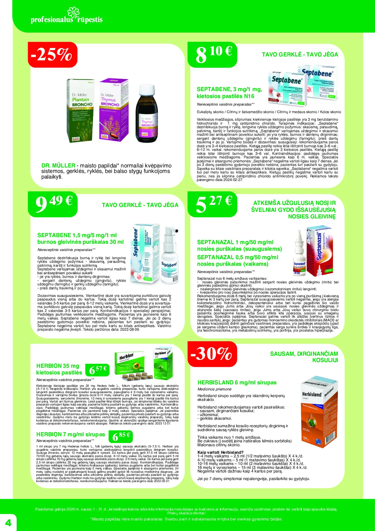 Ramunėlės vaistinės akcijų leidinys – 4 psl.