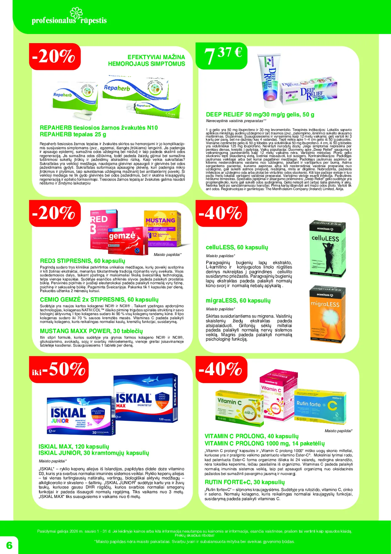 Ramunėlės vaistinės akcijų leidinys – 6 psl.