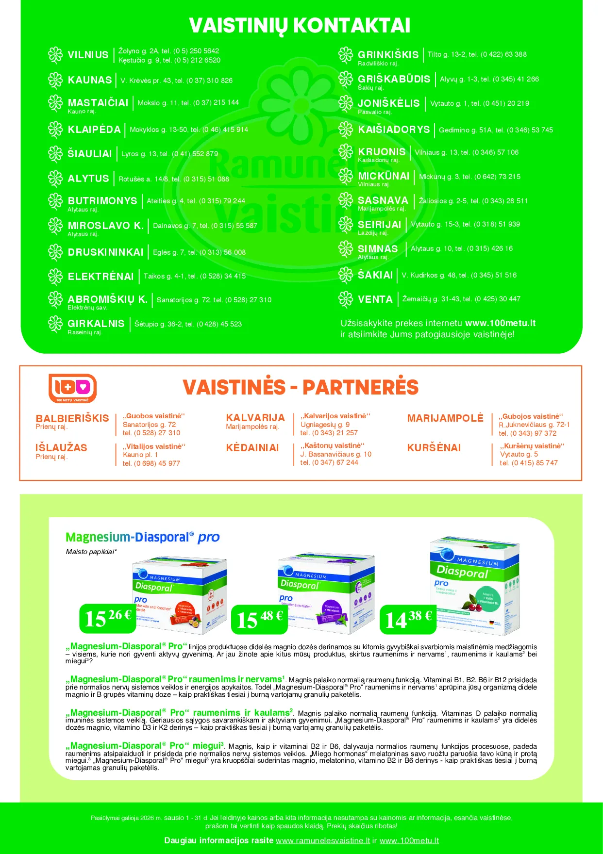 Ramunėlės vaistinės akcijų leidinys – 8 psl.