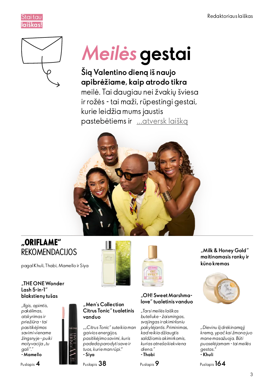 Oriflame akcijų katalogas – 3 psl.