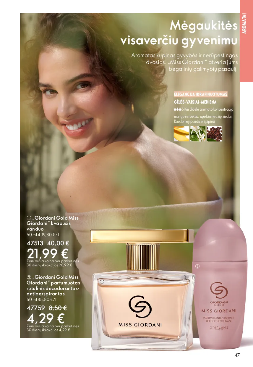 Oriflame akcijų katalogas – 47 psl.