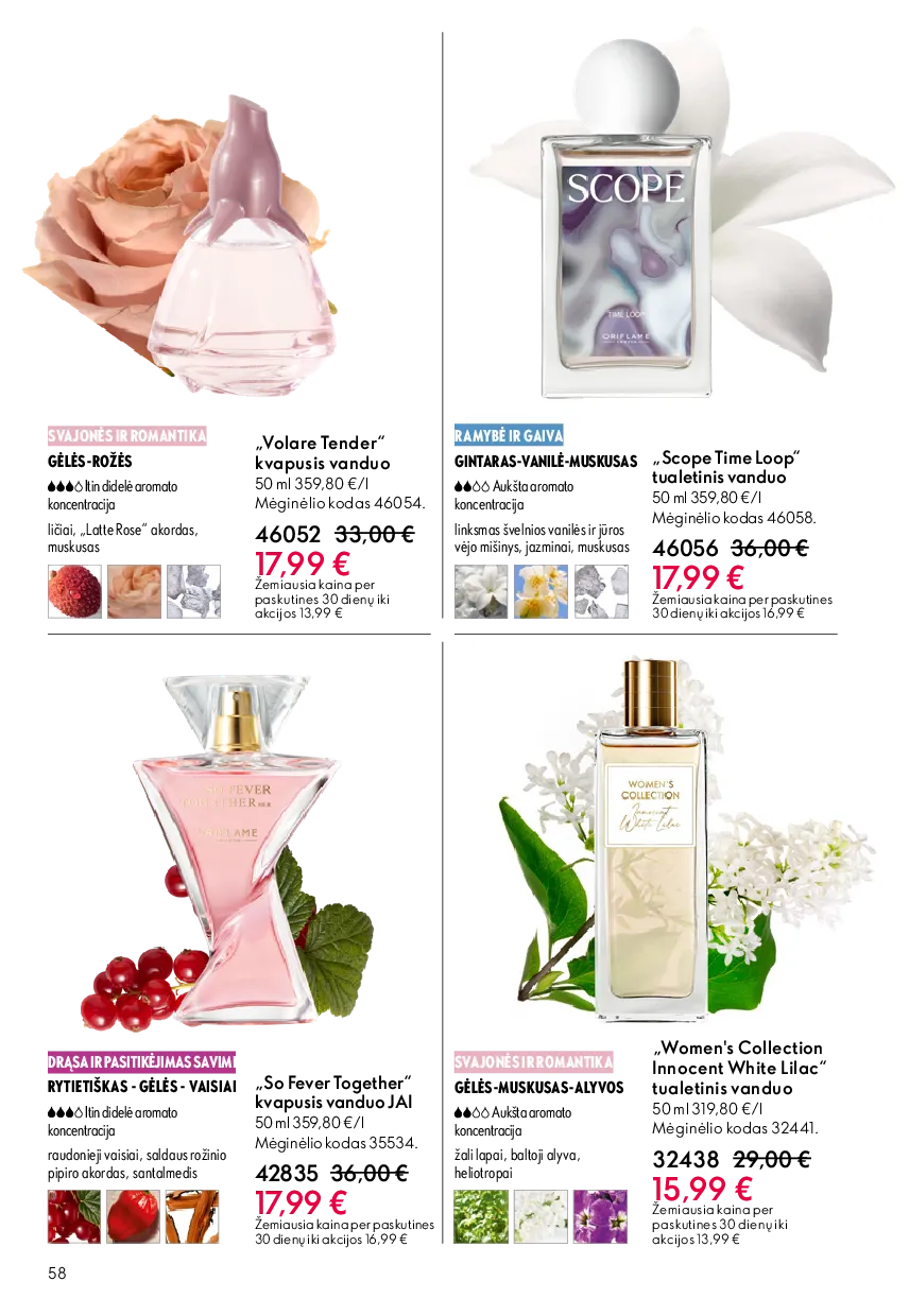 Oriflame akcijų katalogas – 58 psl.