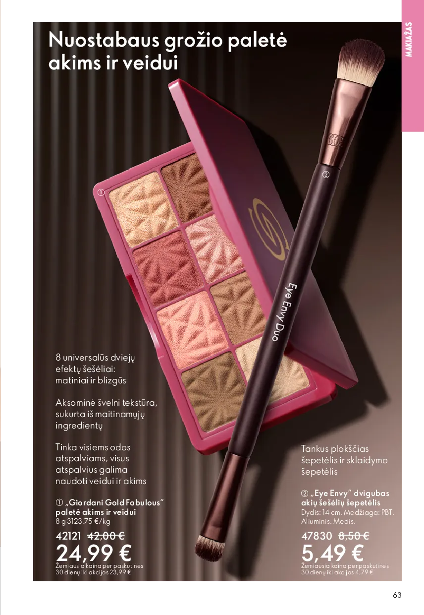 Oriflame akcijų katalogas – 63 psl.