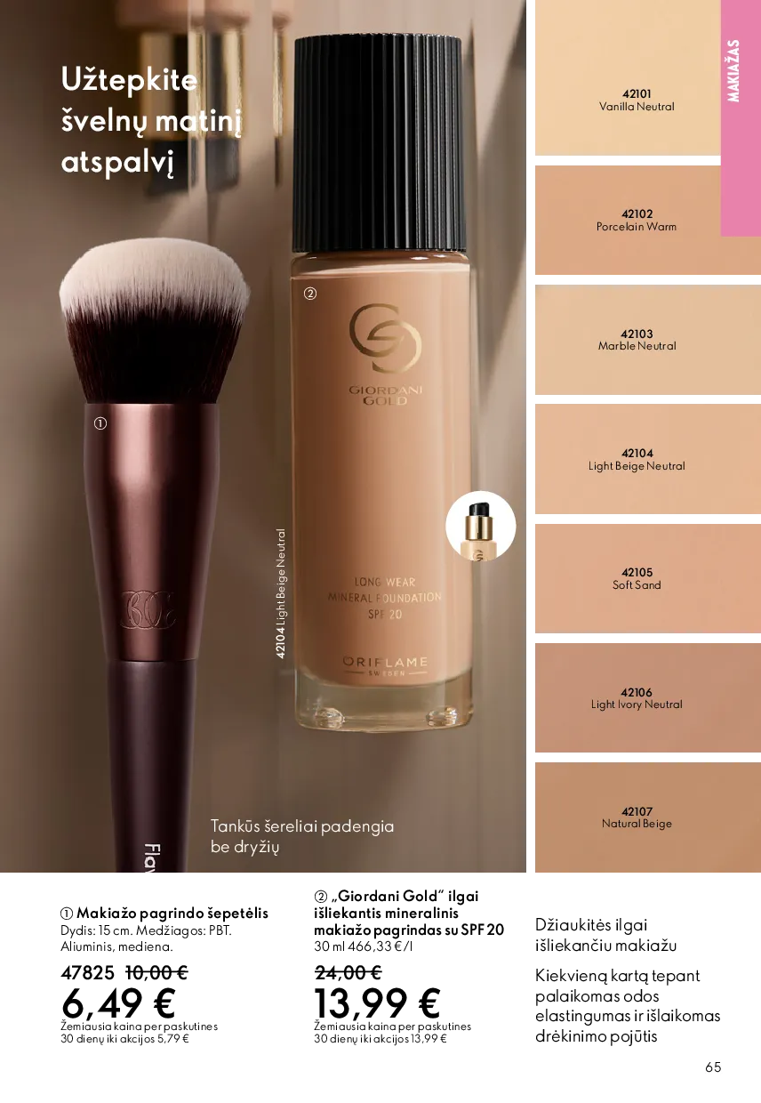 Oriflame akcijų katalogas – 65 psl.