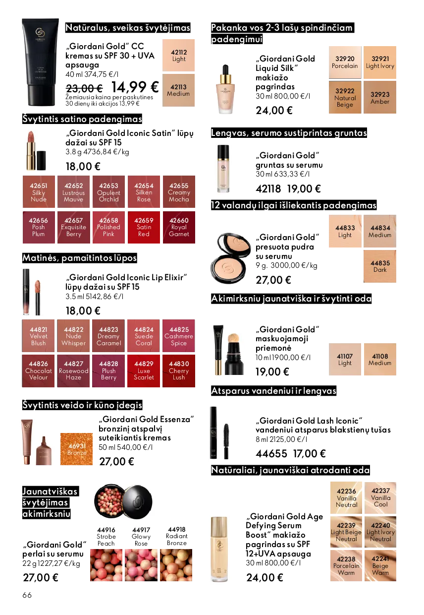 Oriflame akcijų katalogas – 66 psl.