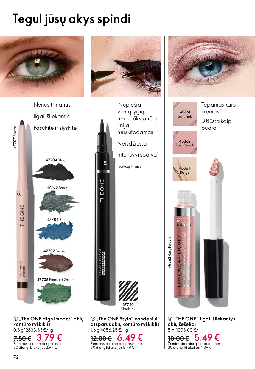 Oriflame akcijų katalogas – 72 psl.