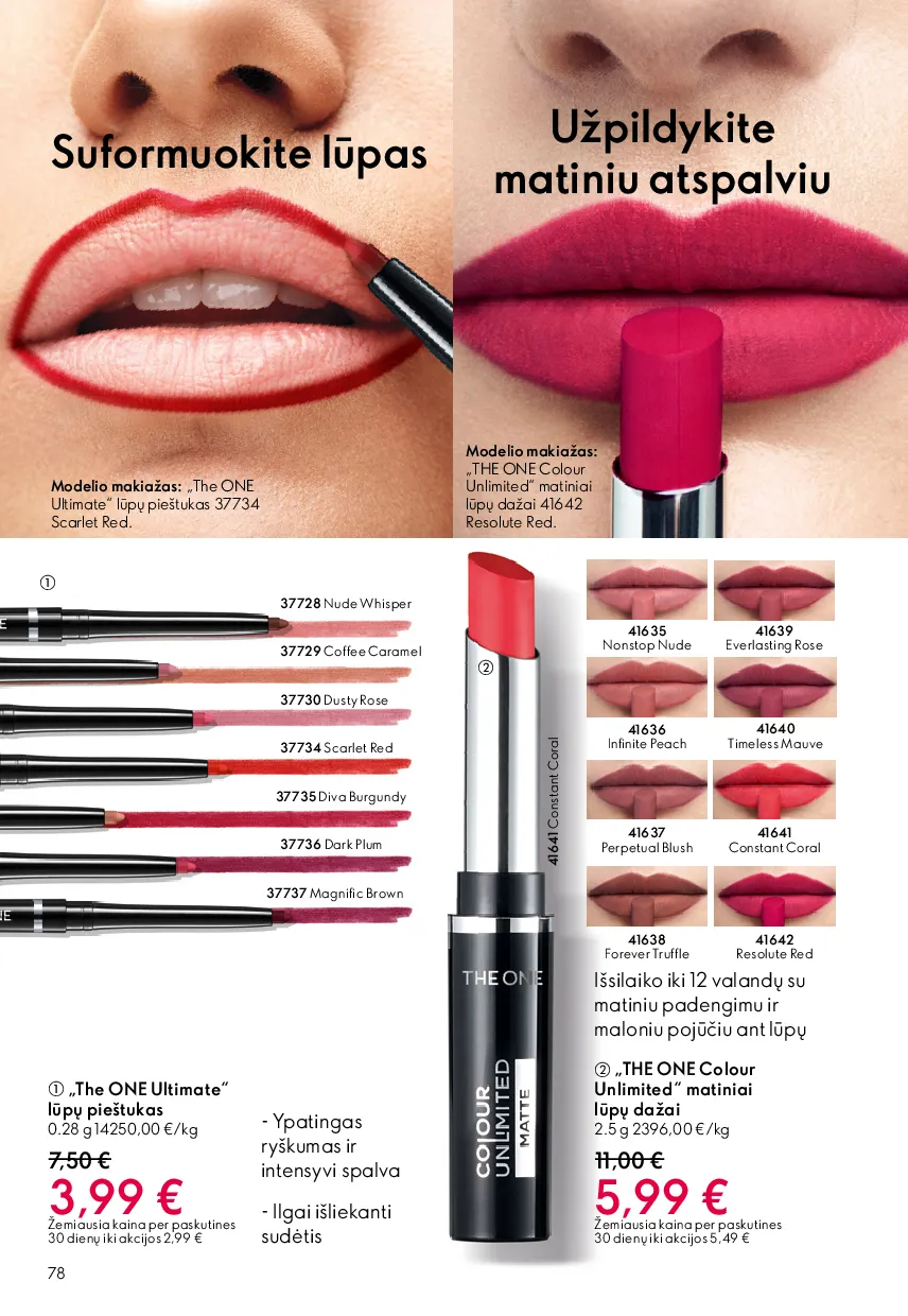 Oriflame akcijų katalogas – 78 psl.