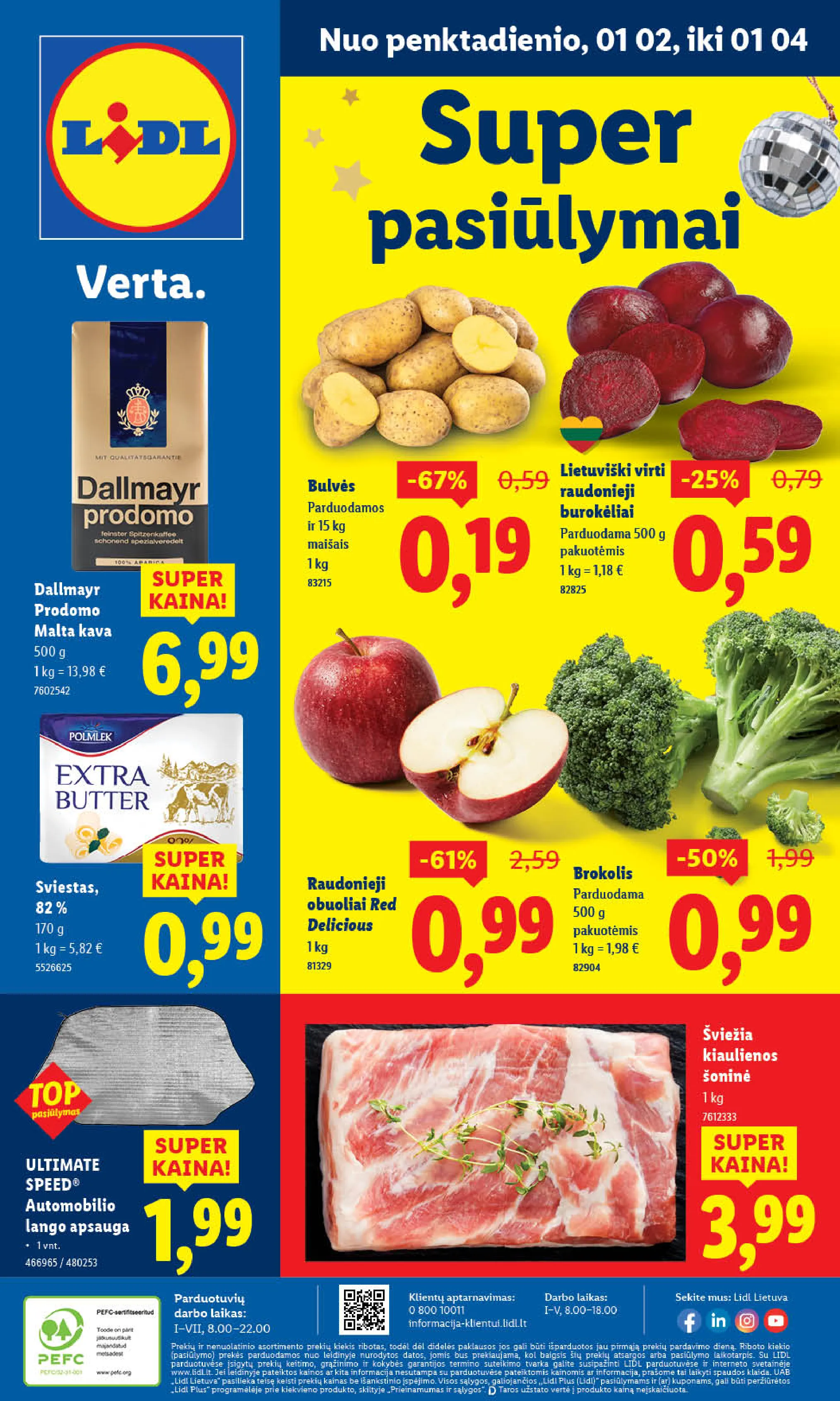Lidl akcijos nuo ketvirtadienio – 1 psl.