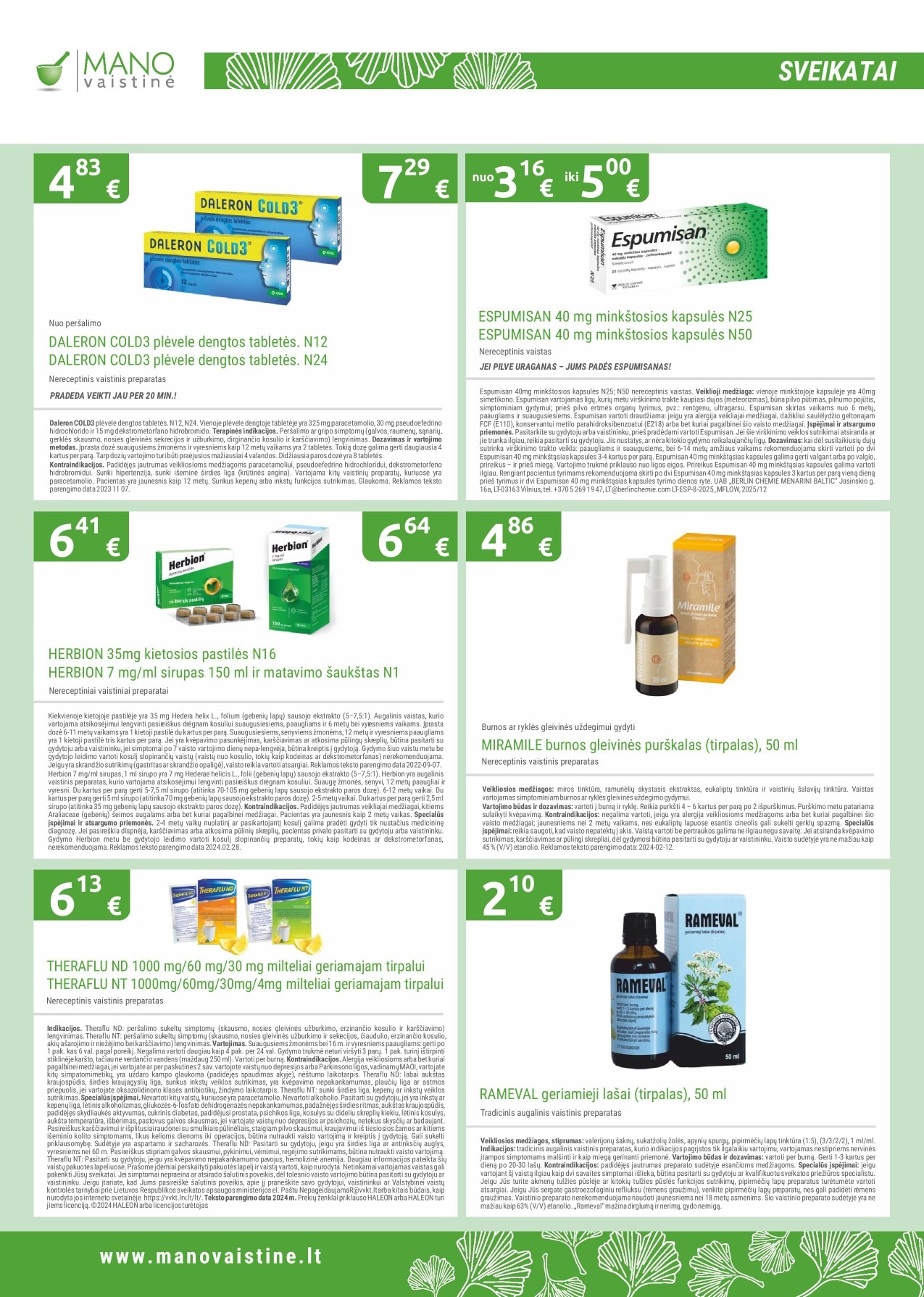 Mano vaistinė leidinys – 18 psl.