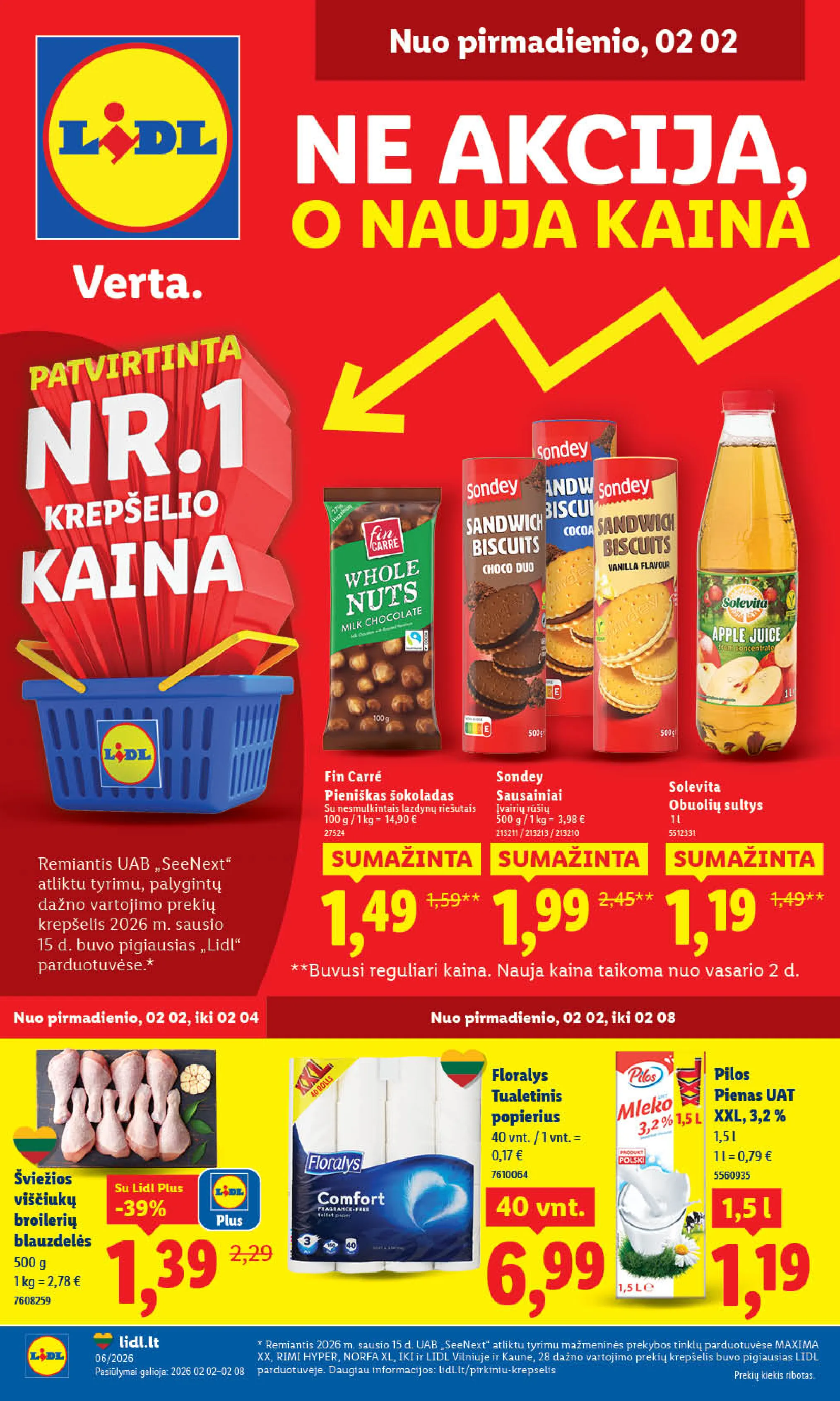 Lidl maisto prekių leidinys – 1 psl.