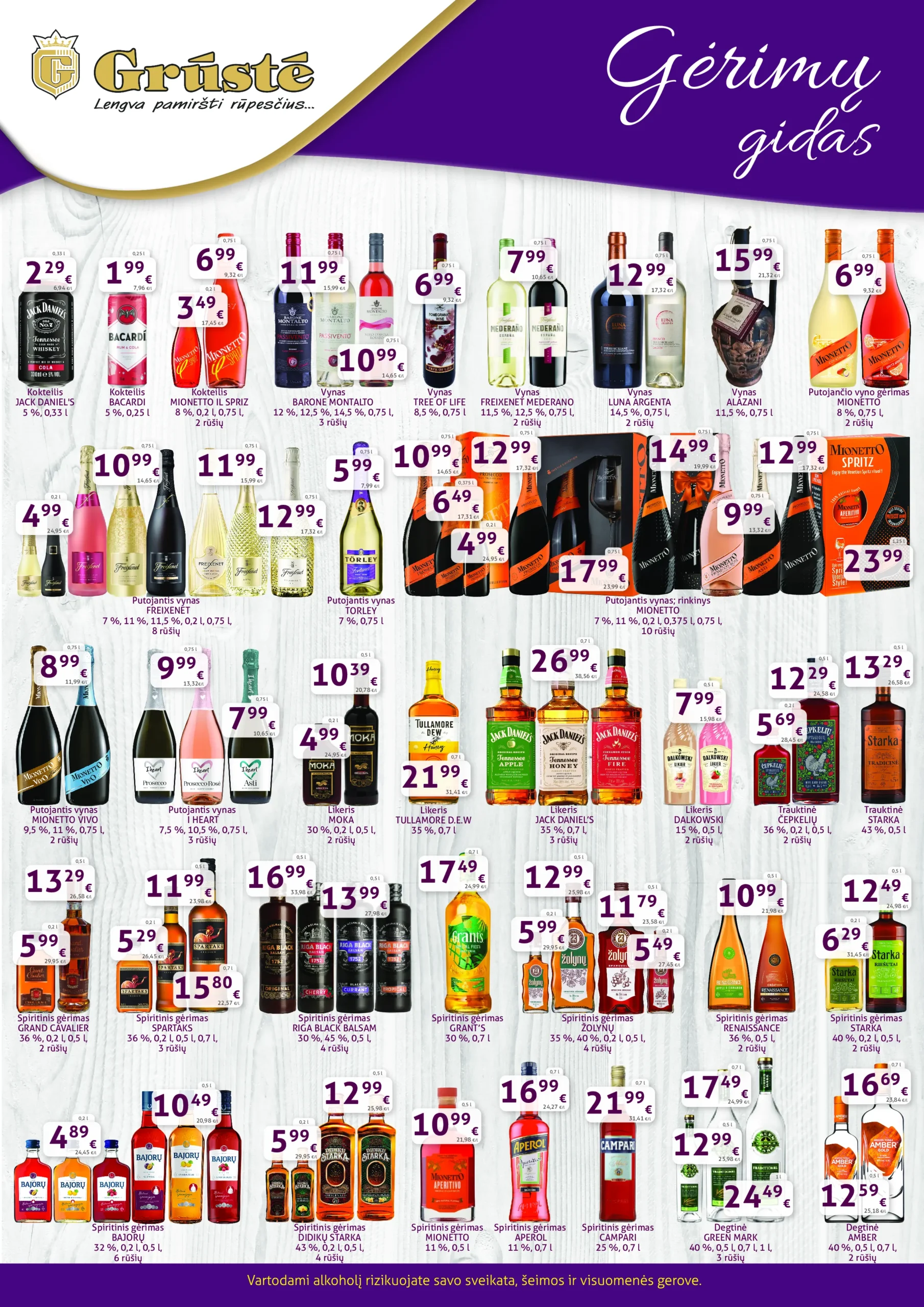 GRŪSTĖ gėrimų gidas – 1 psl.
