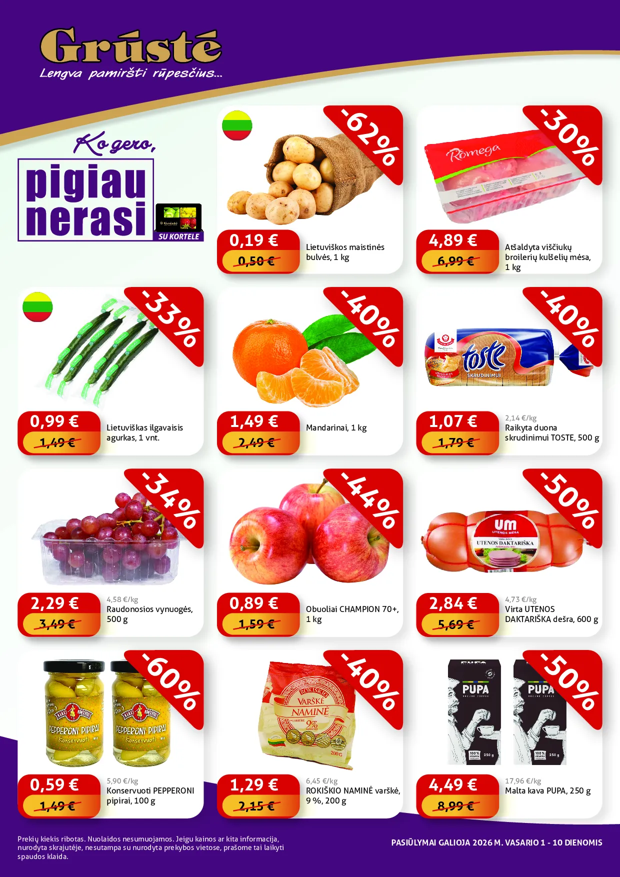 Grūstė pigiau nerasi – 1 psl.