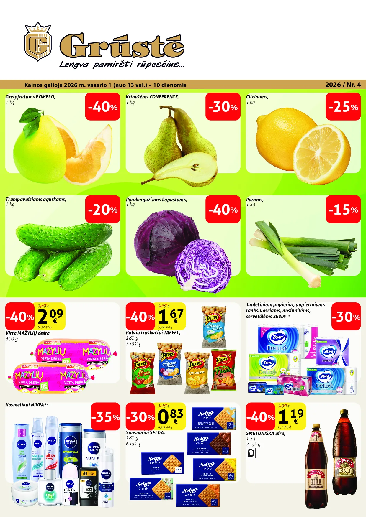 Grūstė leidinys – 1 psl.