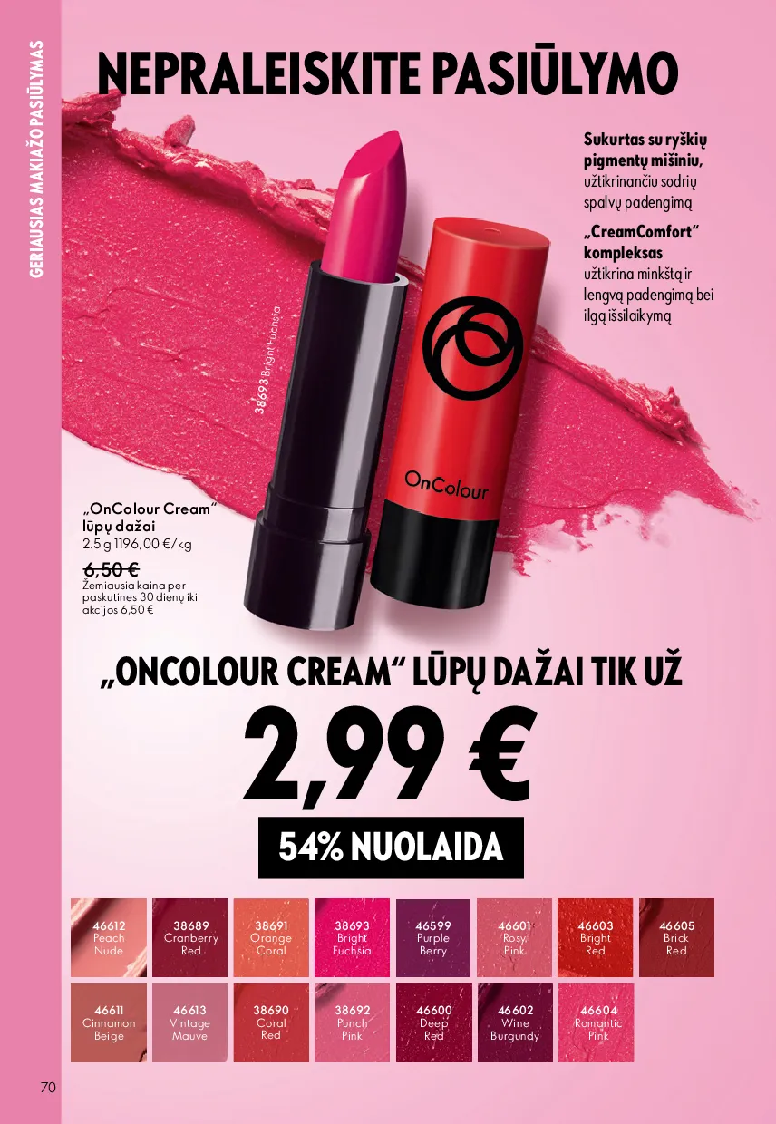 Oriflame katalogas – 70 psl.