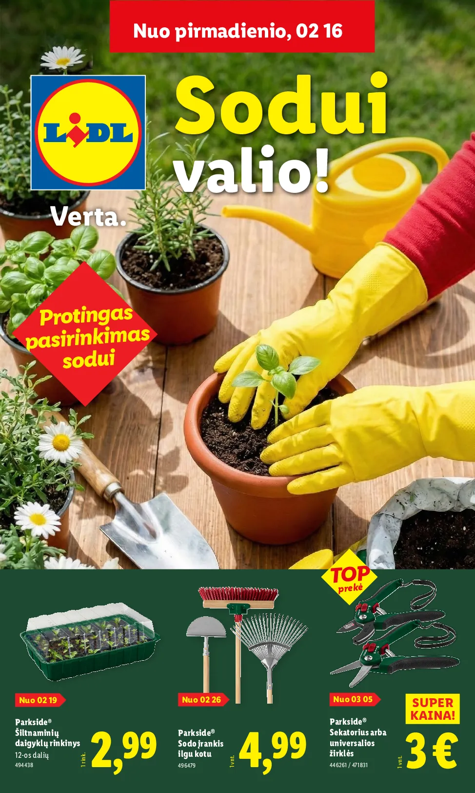 Lidl sodui valio – 1 psl.