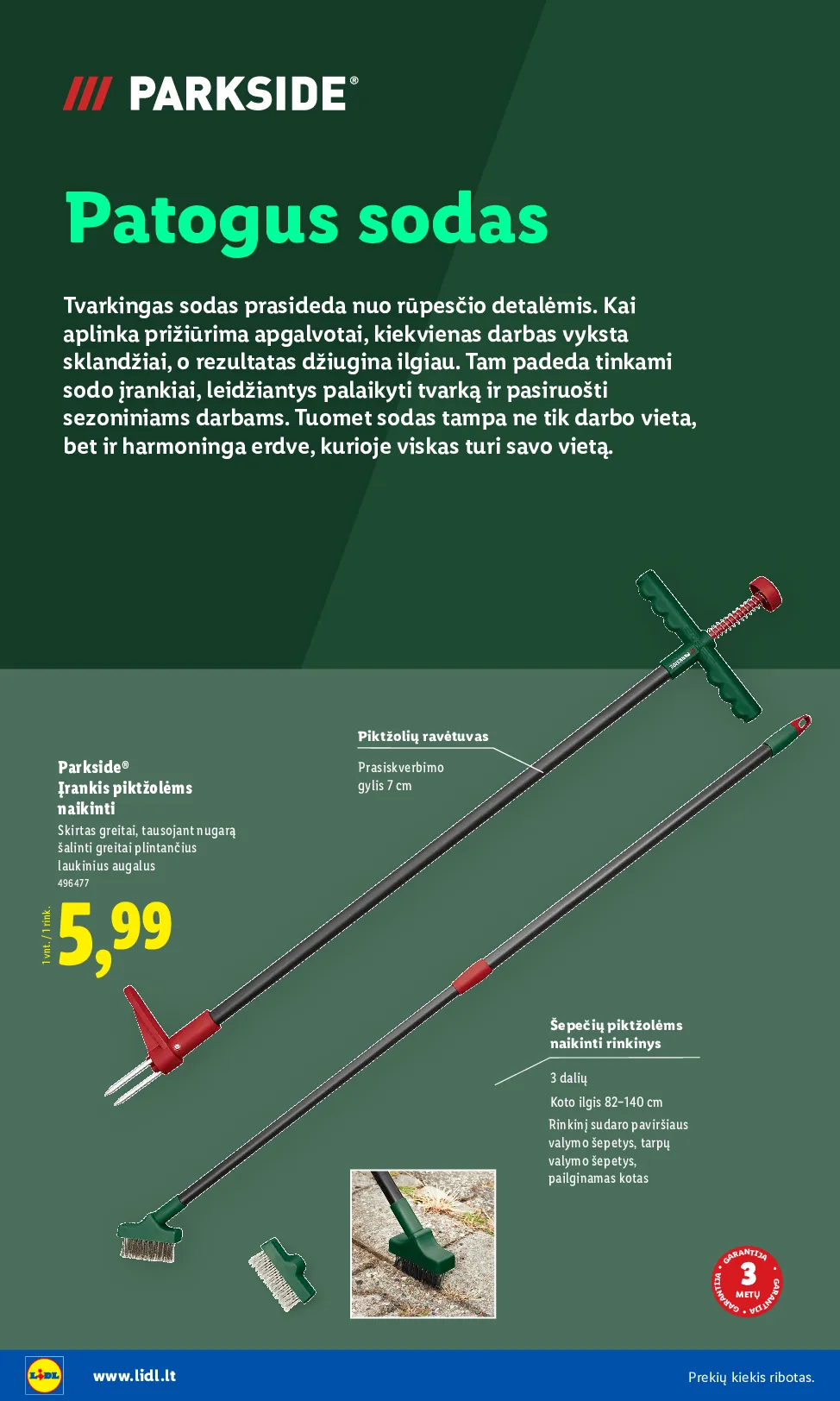 Lidl sodui valio – 18 psl.