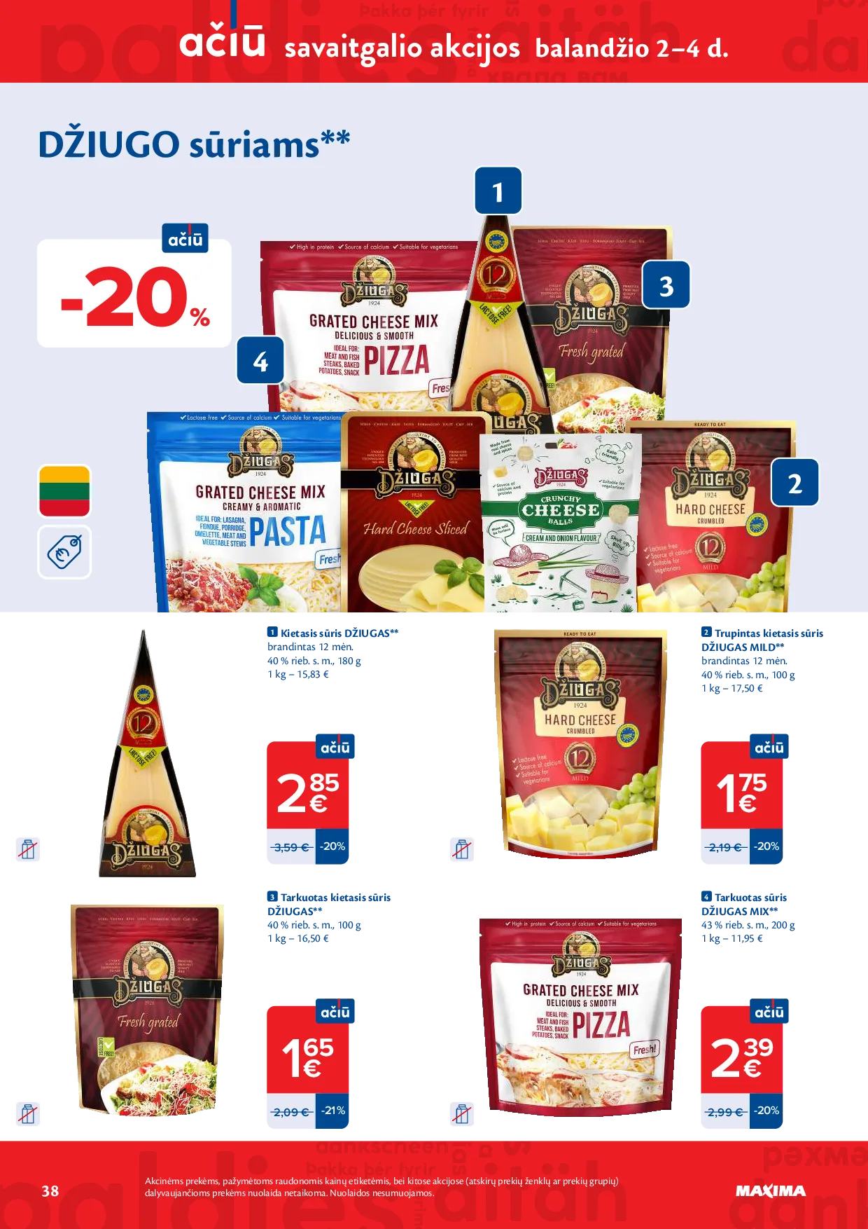 Maxima akcijos šią savaitę. Galioja nuo 2026-03-31 iki 2026-04-06 – 38 psl.