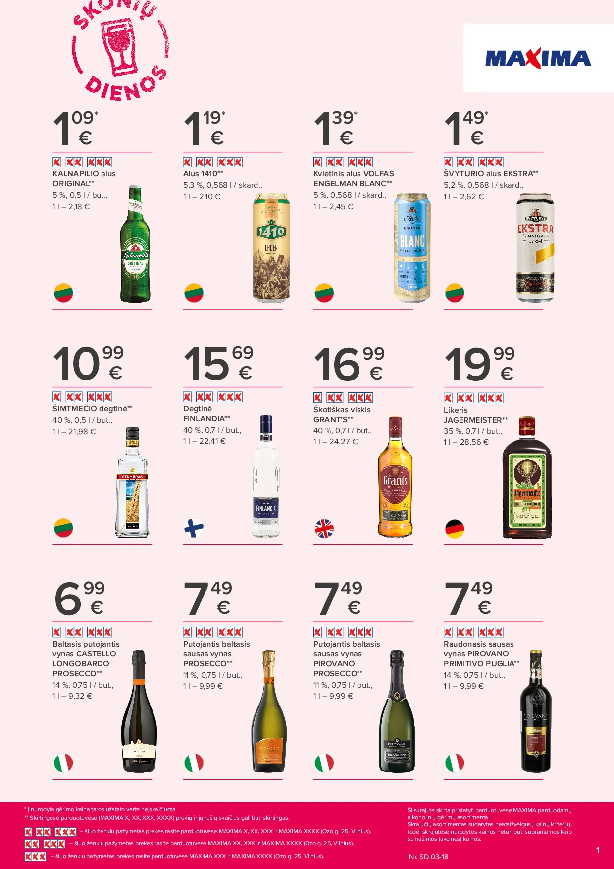 Maxima Skonių dienos naujausias leidinys – 1 psl.