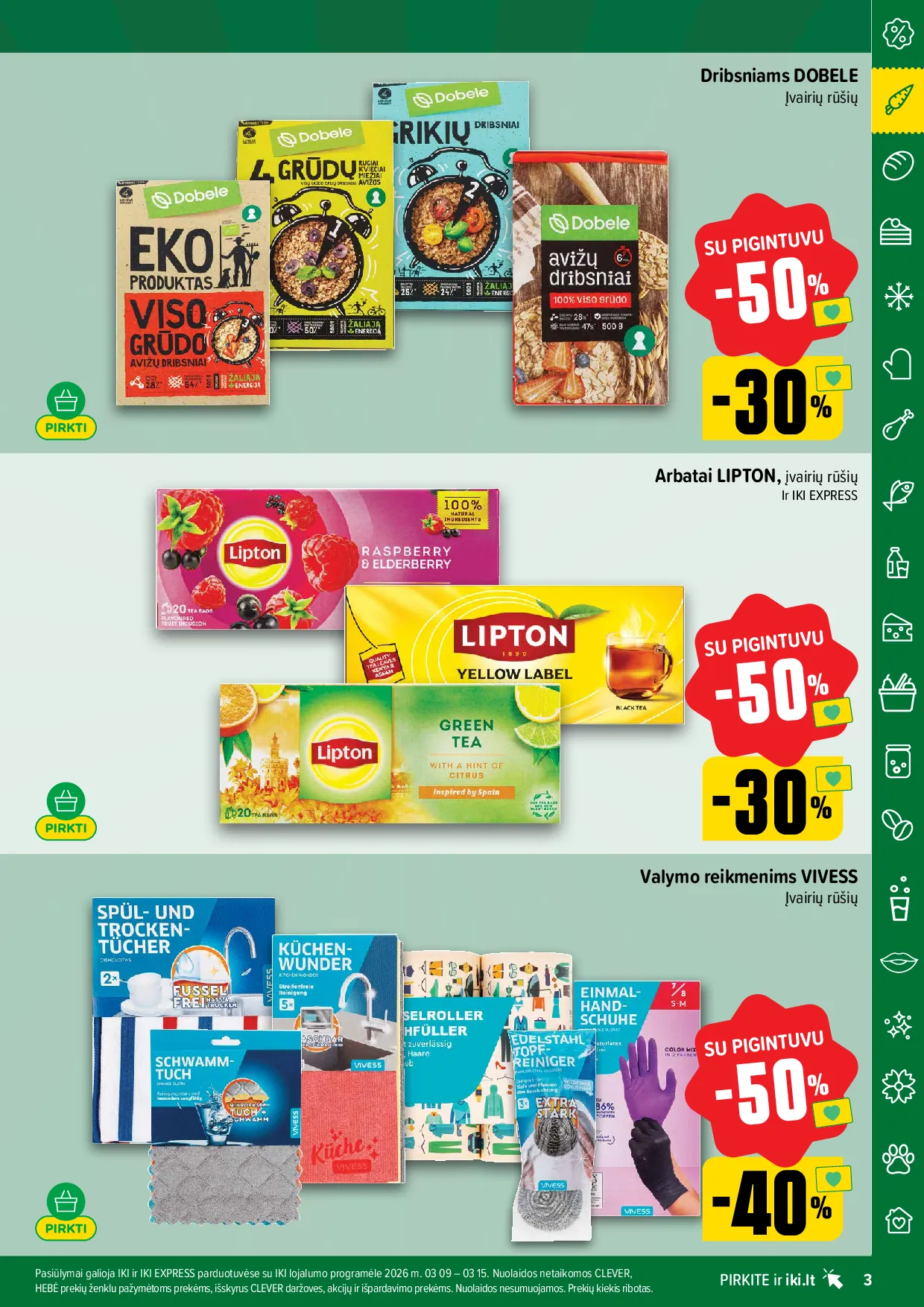 Iki pigintuvo pasiūlymai – 3 psl.