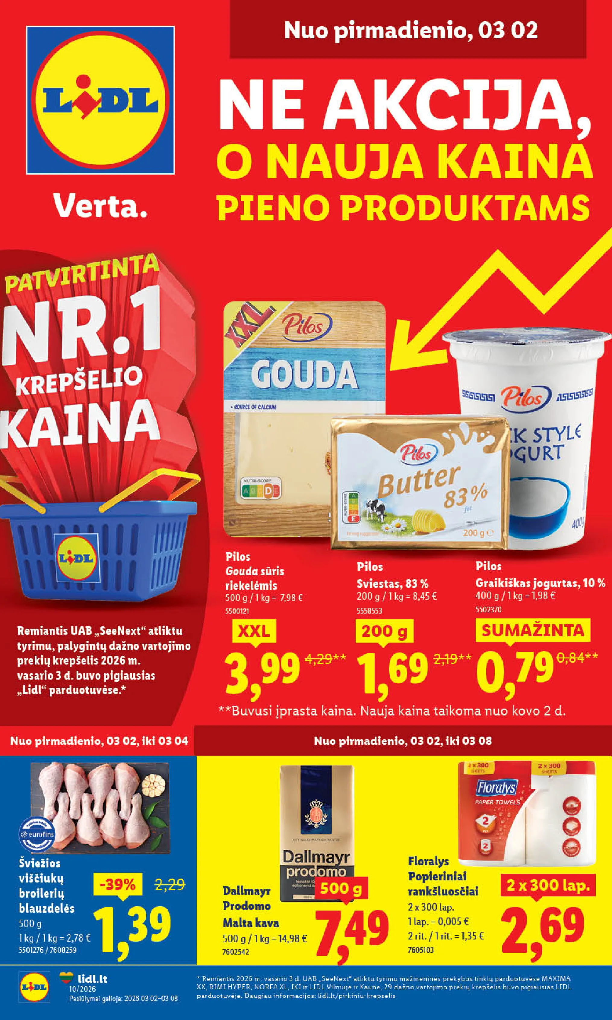 Lidl maisto prekių leidinys – 1 psl.