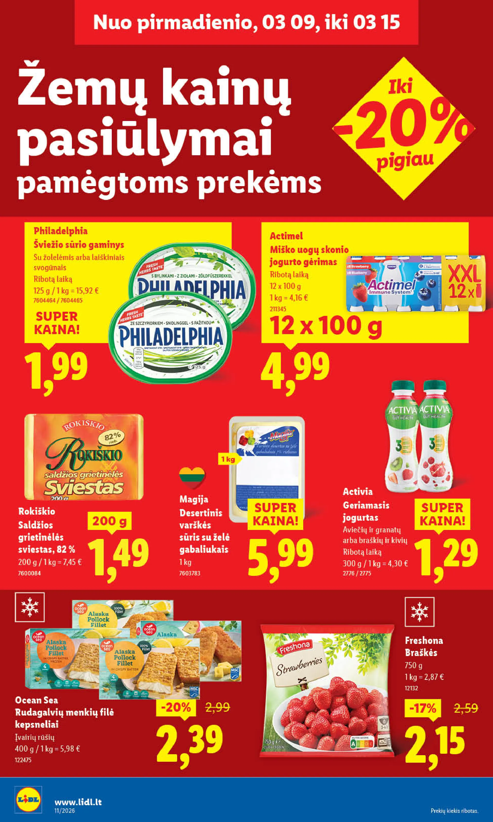 Lidl maisto prekių leidinys – 20 psl.