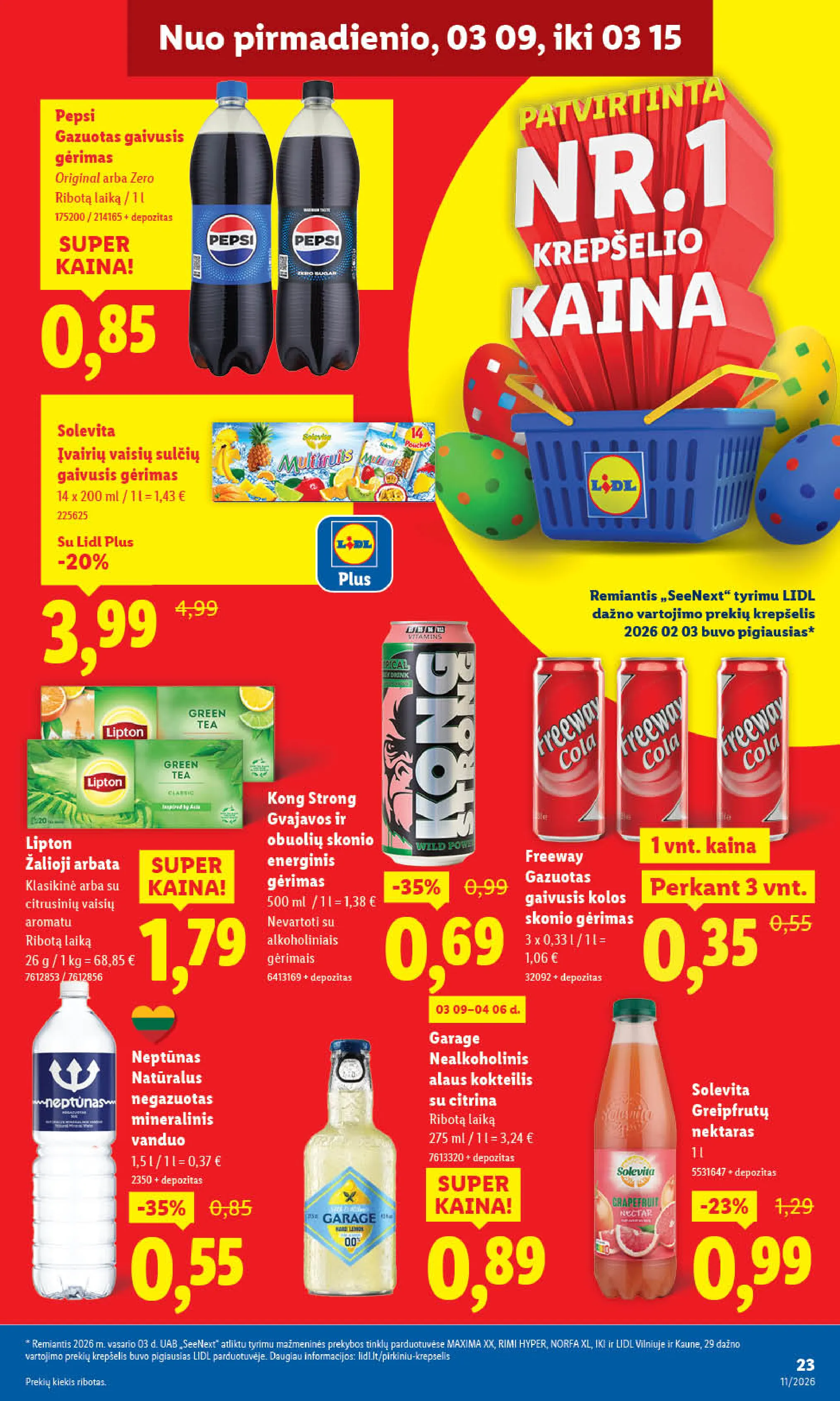 Lidl maisto prekių leidinys – 23 psl.