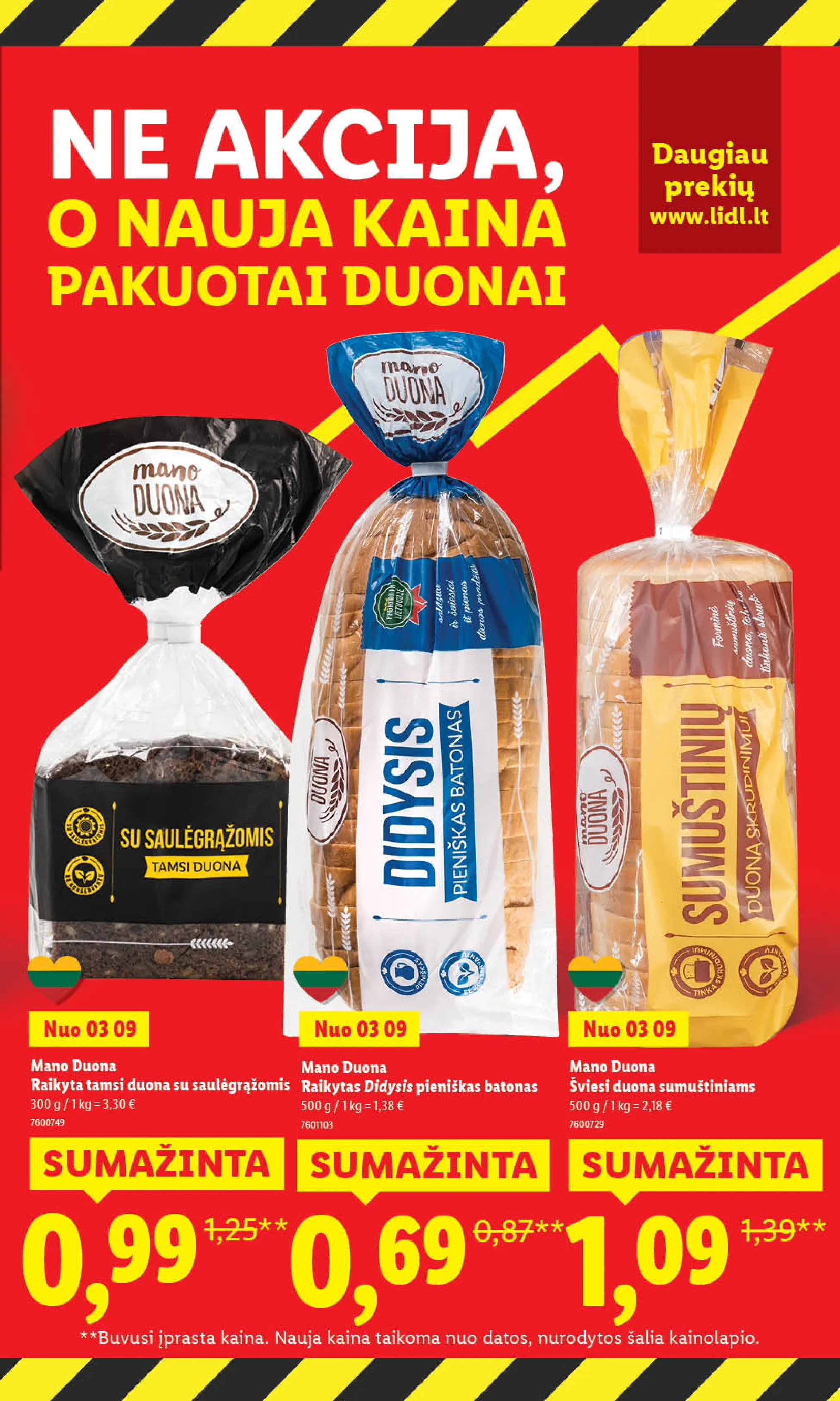 Lidl maisto prekių leidinys – 3 psl.