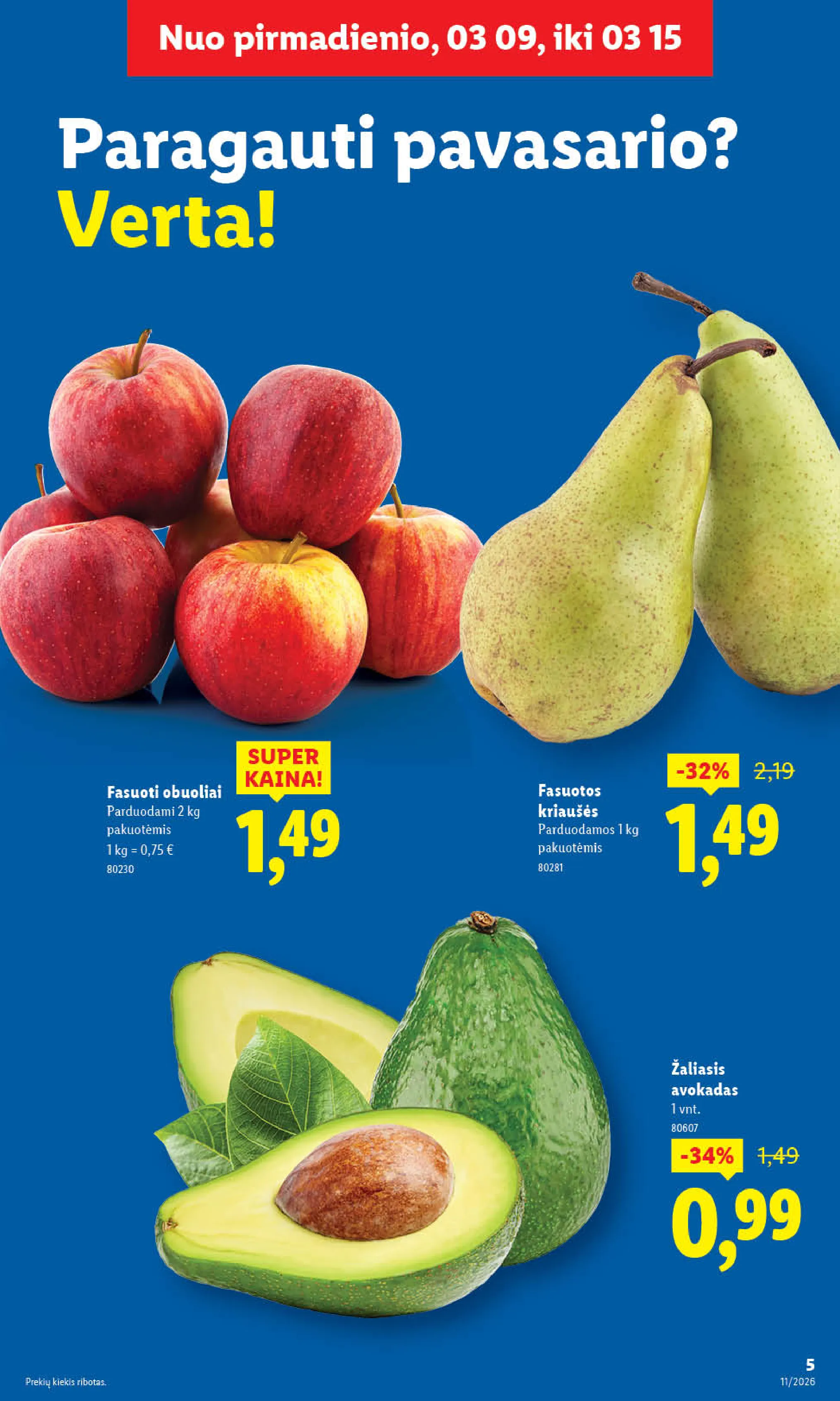 Lidl maisto prekių leidinys – 5 psl.