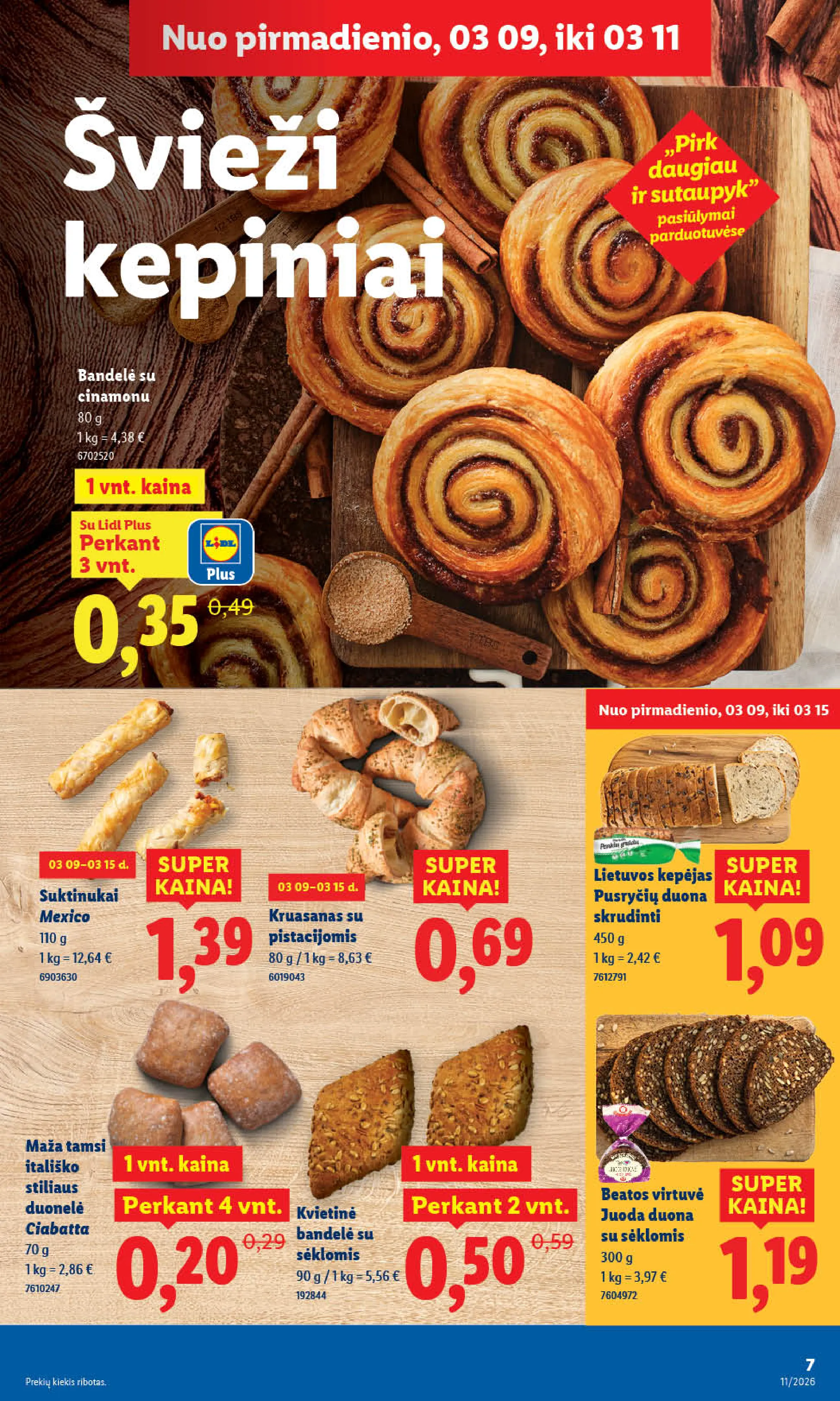 Lidl maisto prekių leidinys – 7 psl.