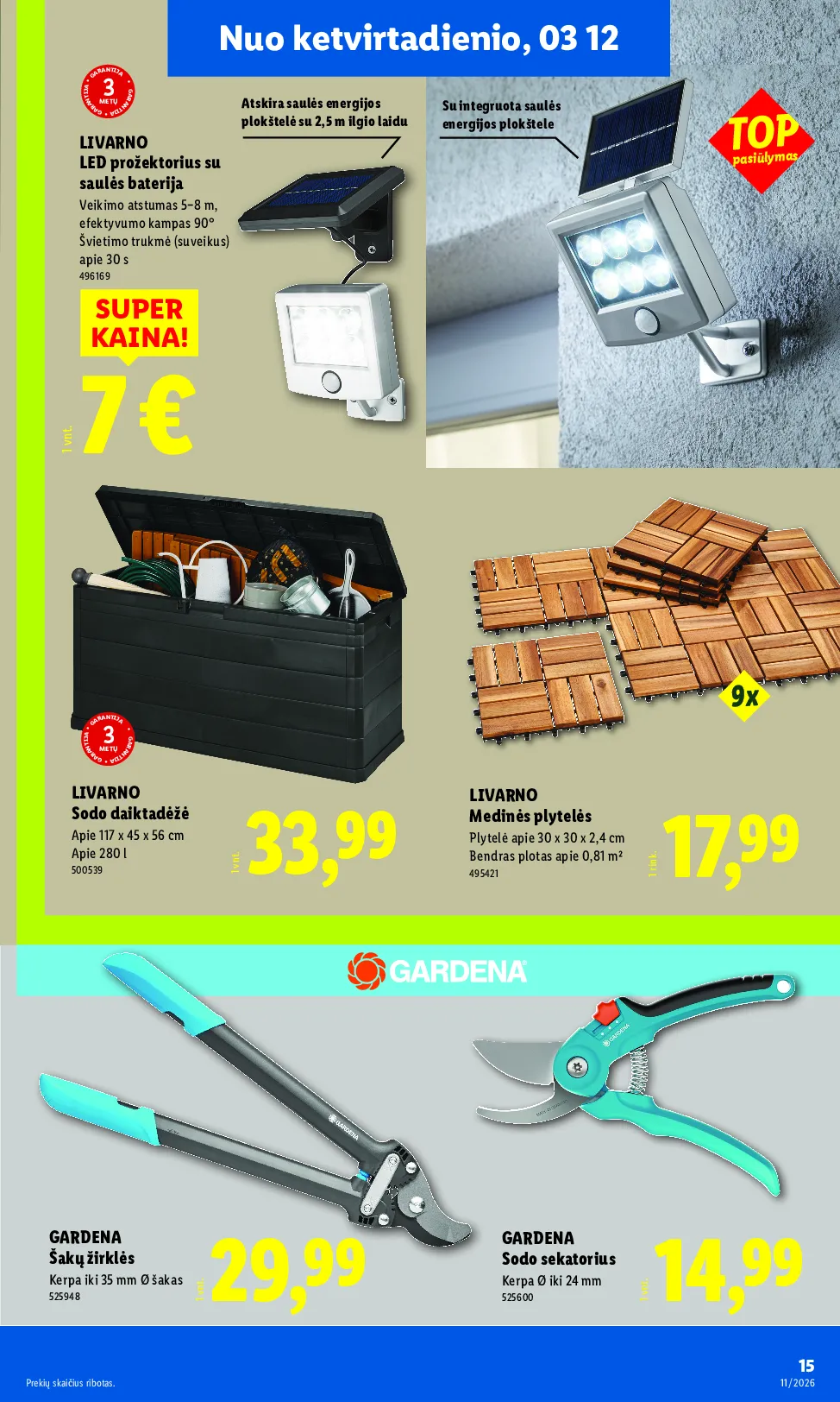 Lidl ne maisto prekių leidinys – 15 psl.