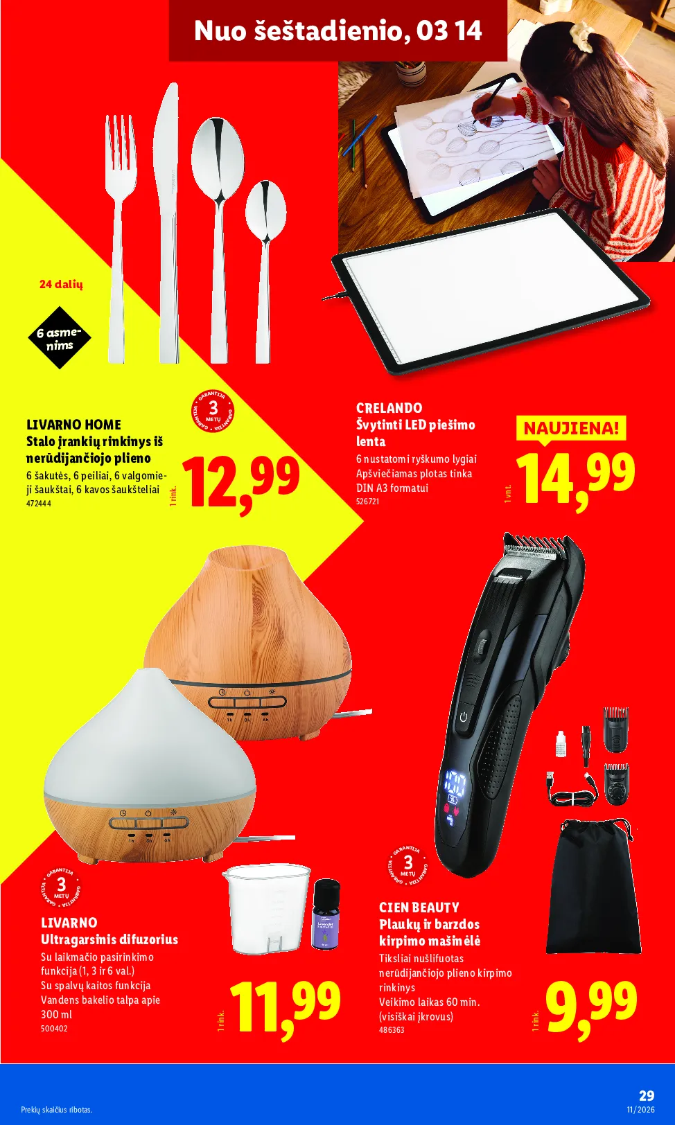 Lidl ne maisto prekių leidinys – 29 psl.