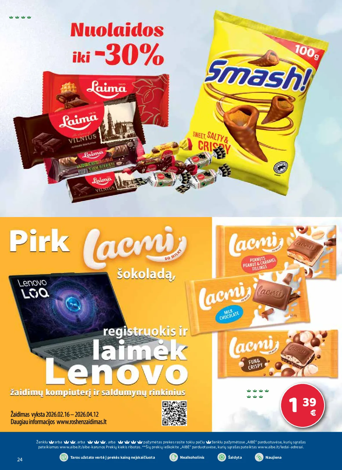 Aibė akcijos šią savaitę. Galioja nuo 2026-03-19 iki 2026-04-07 – 24 psl.