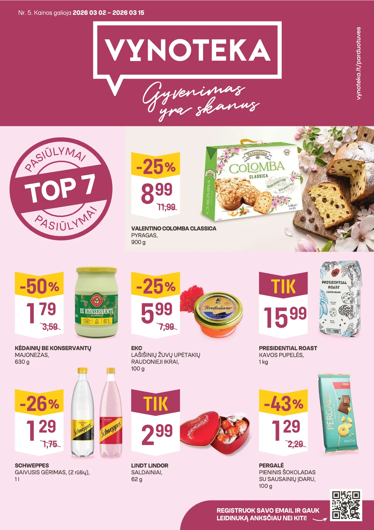 Vynoteka maisto leidinys – 1 psl.