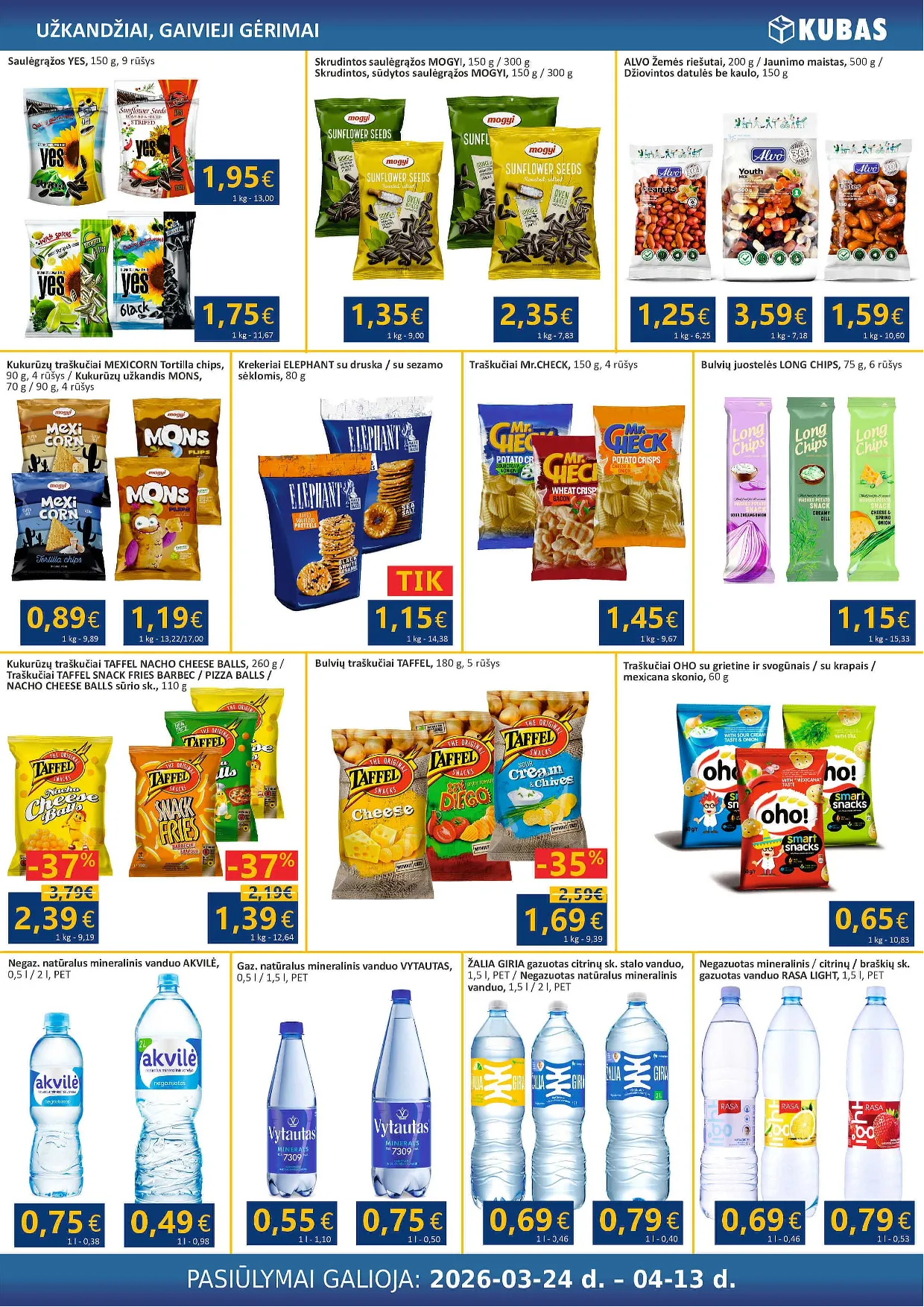 Kubas akcijos šią savaitę. Galioja nuo 2026-03-24 iki 2026-04-13 – 13 psl.