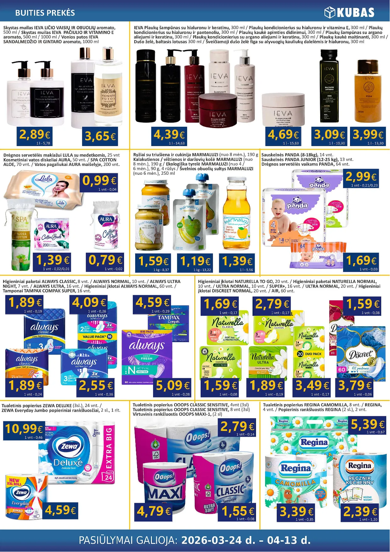 Kubas akcijos šią savaitę. Galioja nuo 2026-03-24 iki 2026-04-13 – 18 psl.