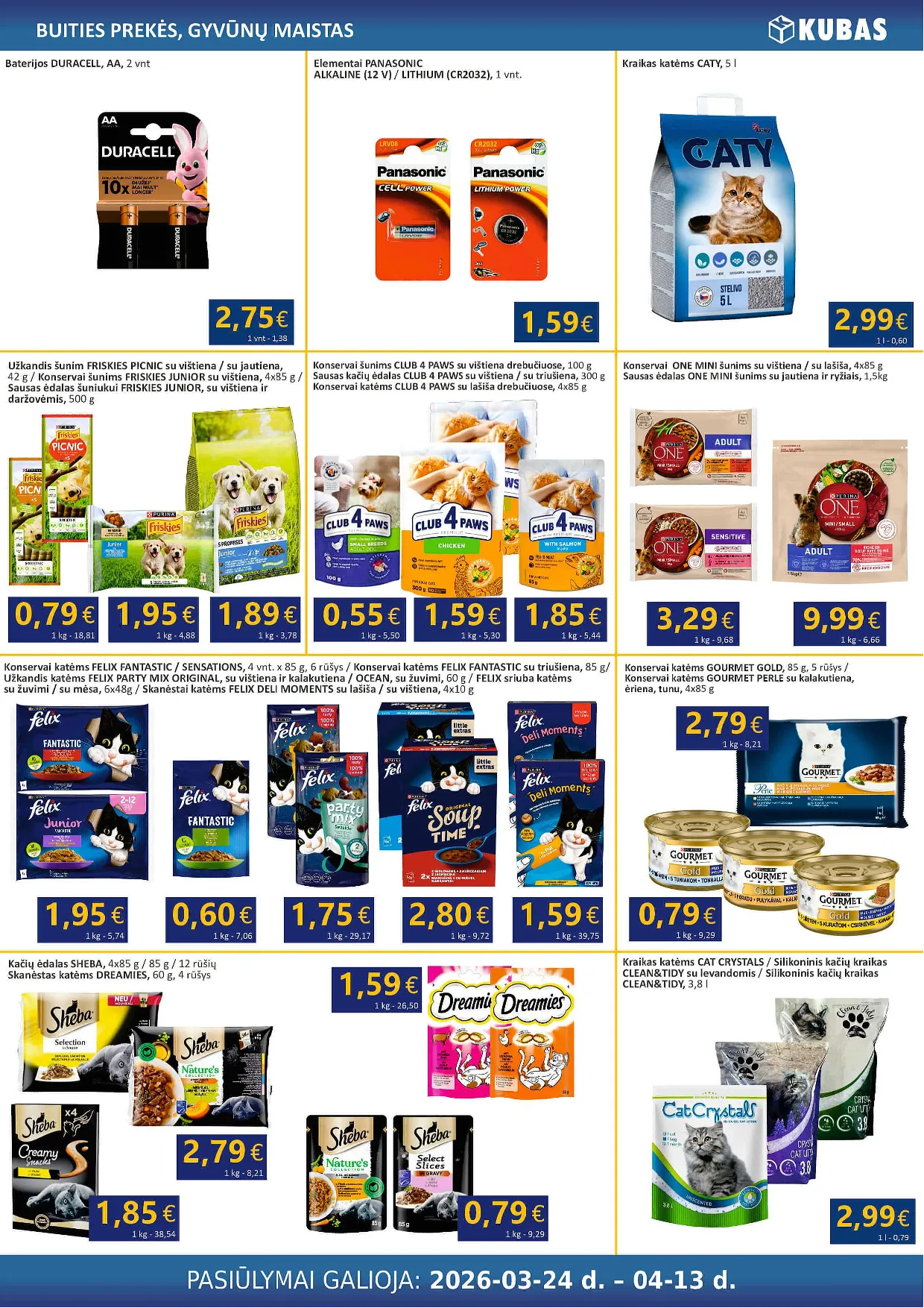 Kubas akcijos šią savaitę. Galioja nuo 2026-03-24 iki 2026-04-13 – 19 psl.