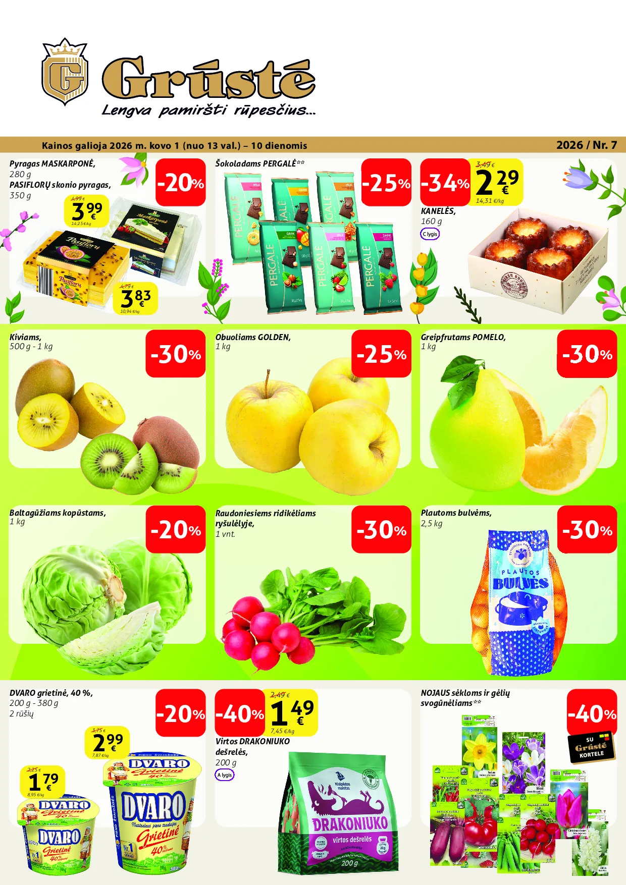 Grūstė leidinys – 1 psl.