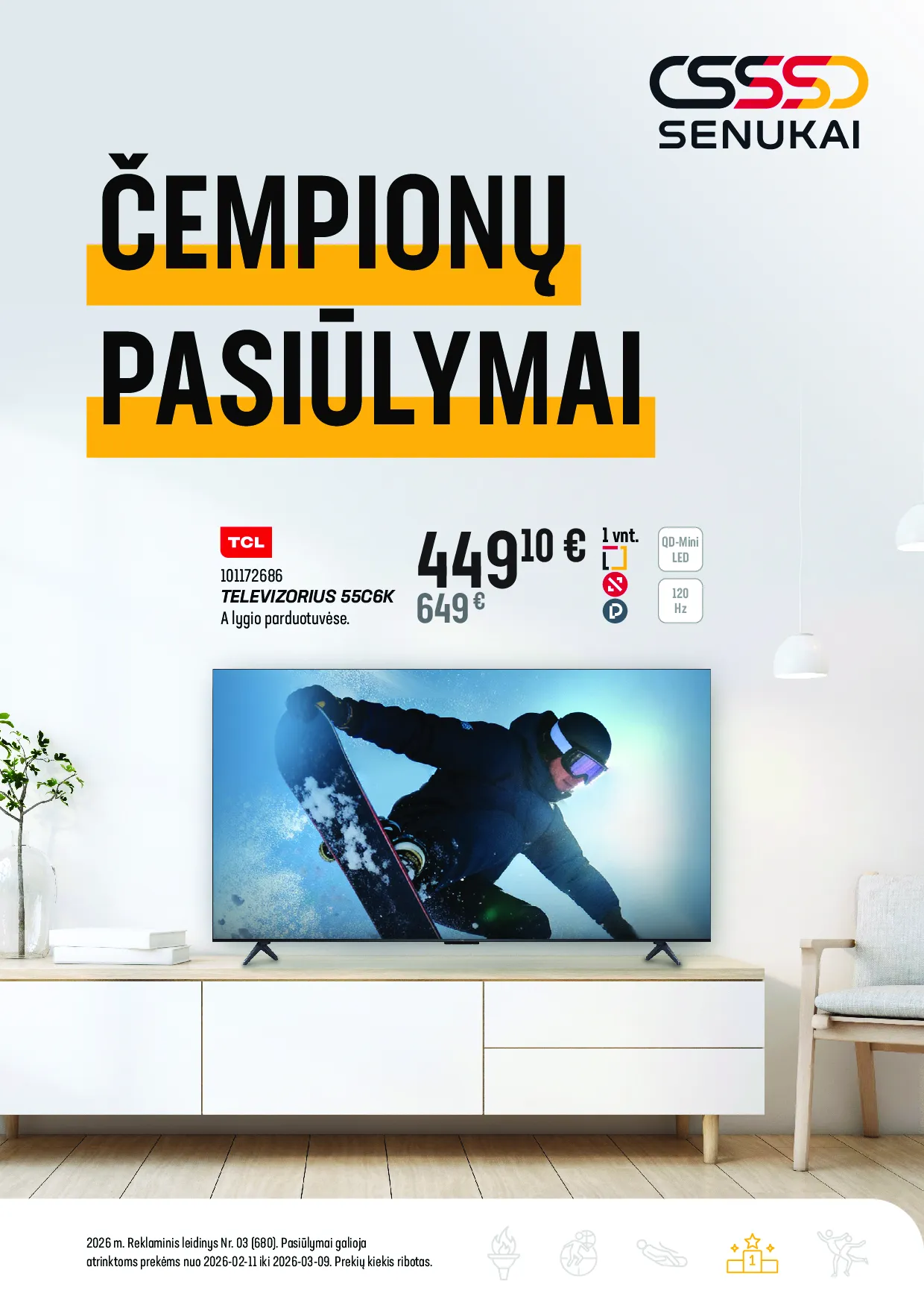 Senukai akcijų leidinys – 1 psl.