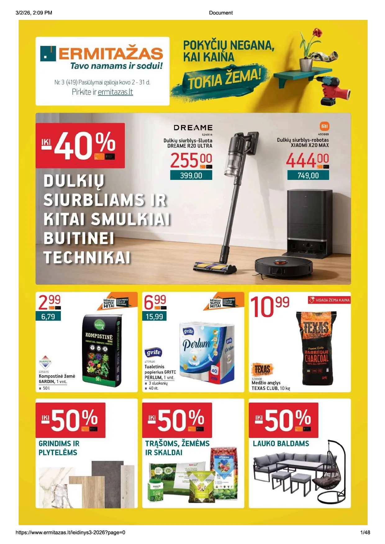 Ermitažas leidinys – 1 psl.