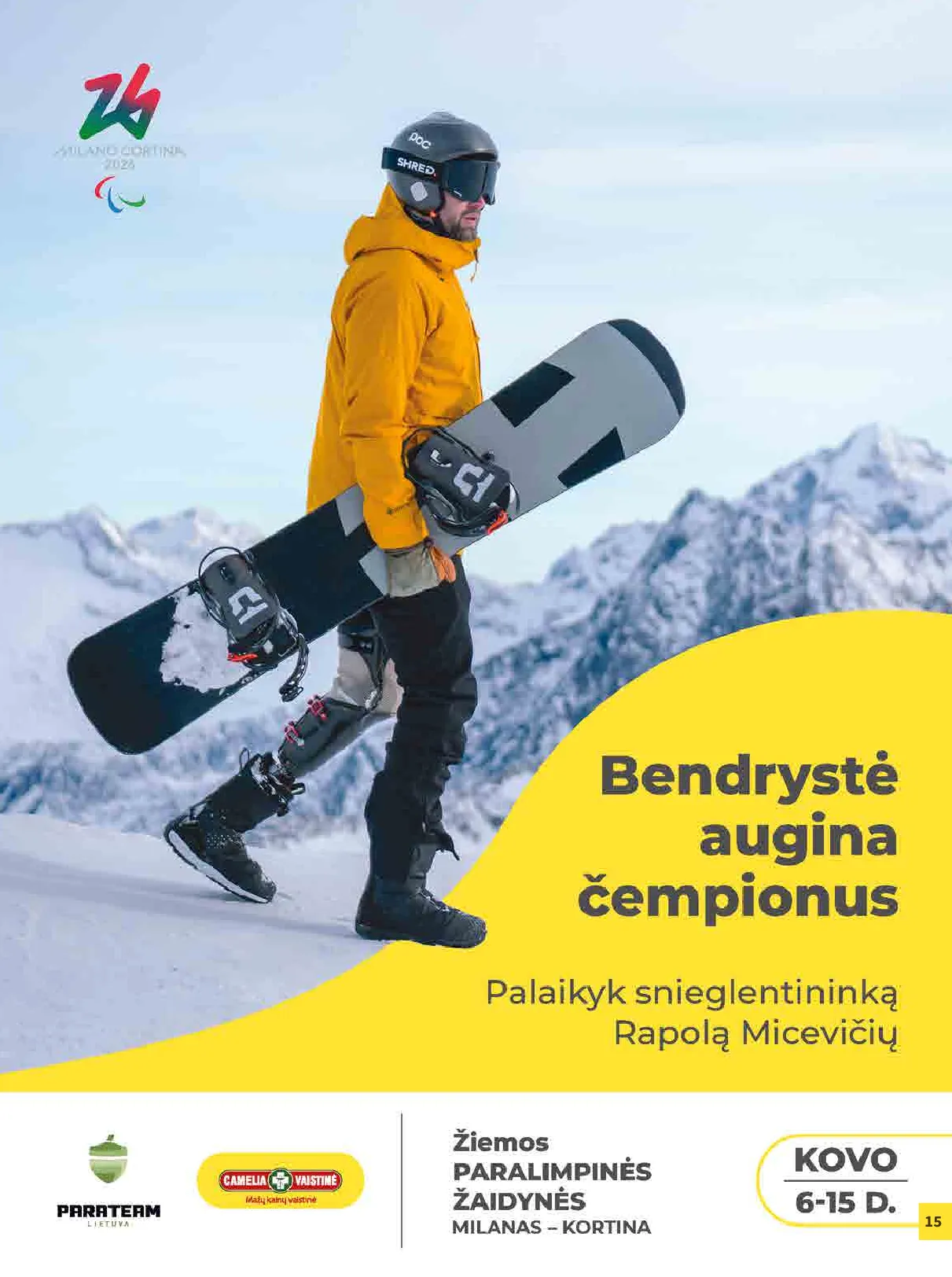 Camelia leidinys – 15 psl.