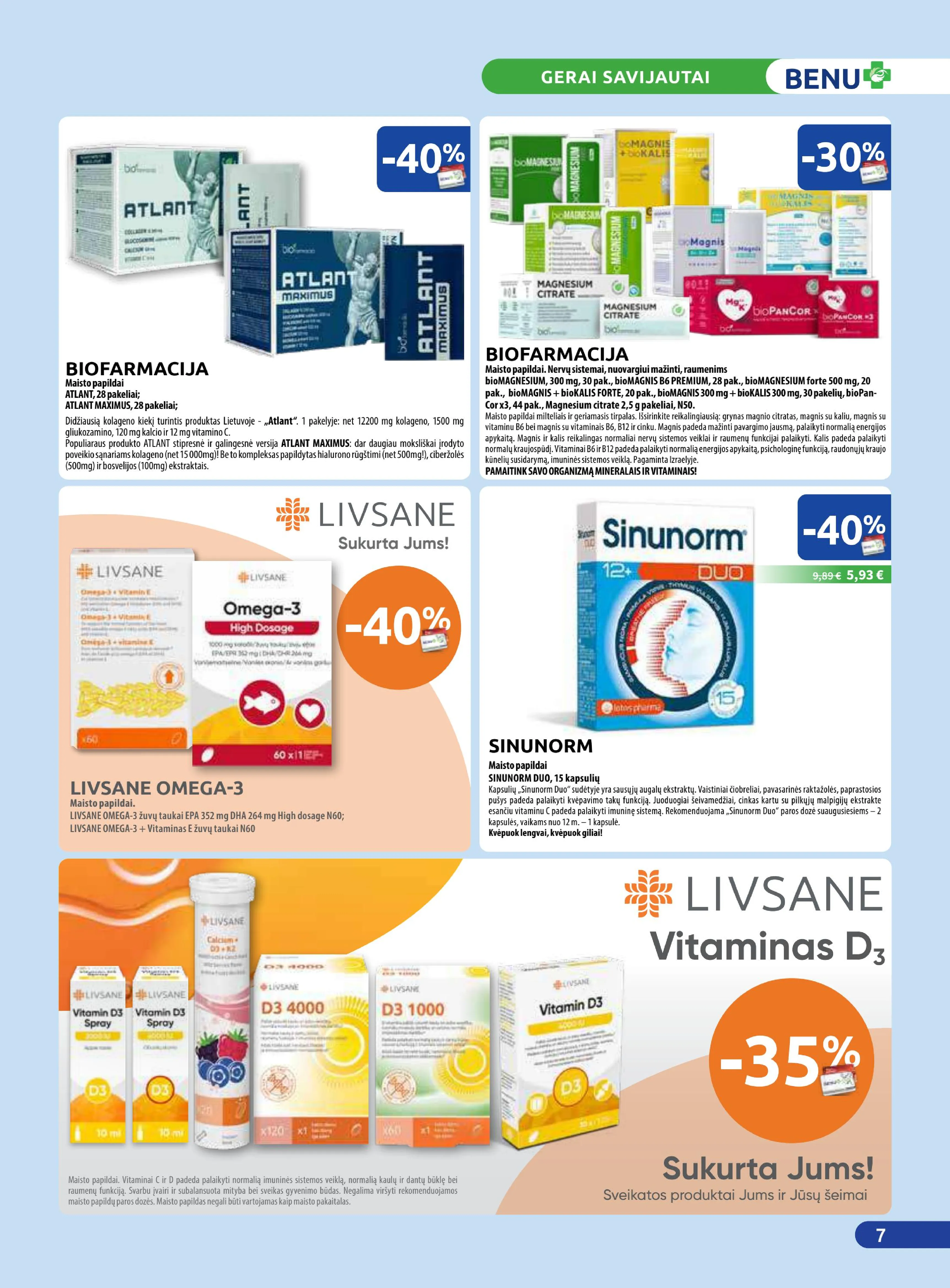 Benu leidinys – 7 psl.