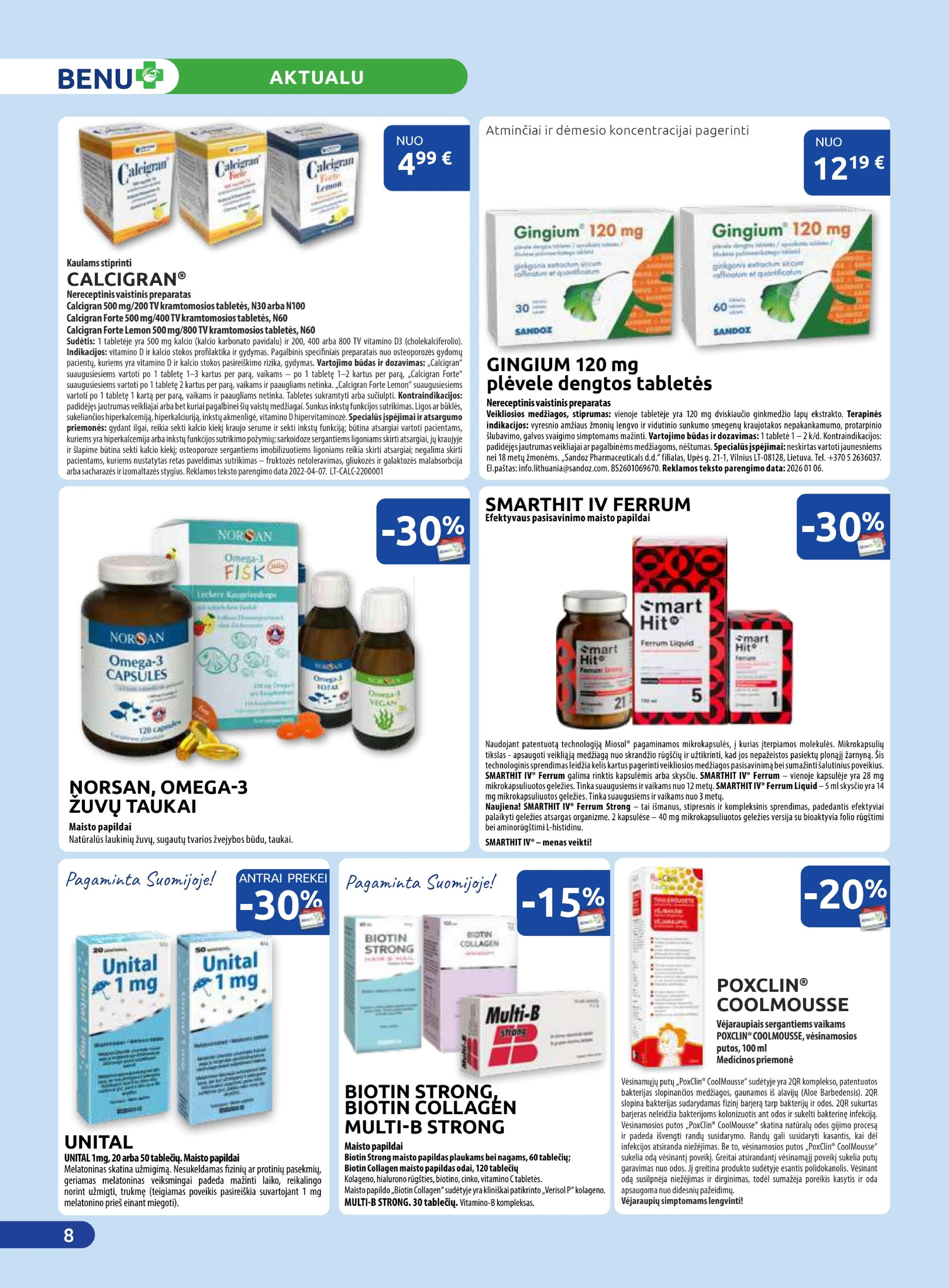 Benu leidinys – 8 psl.