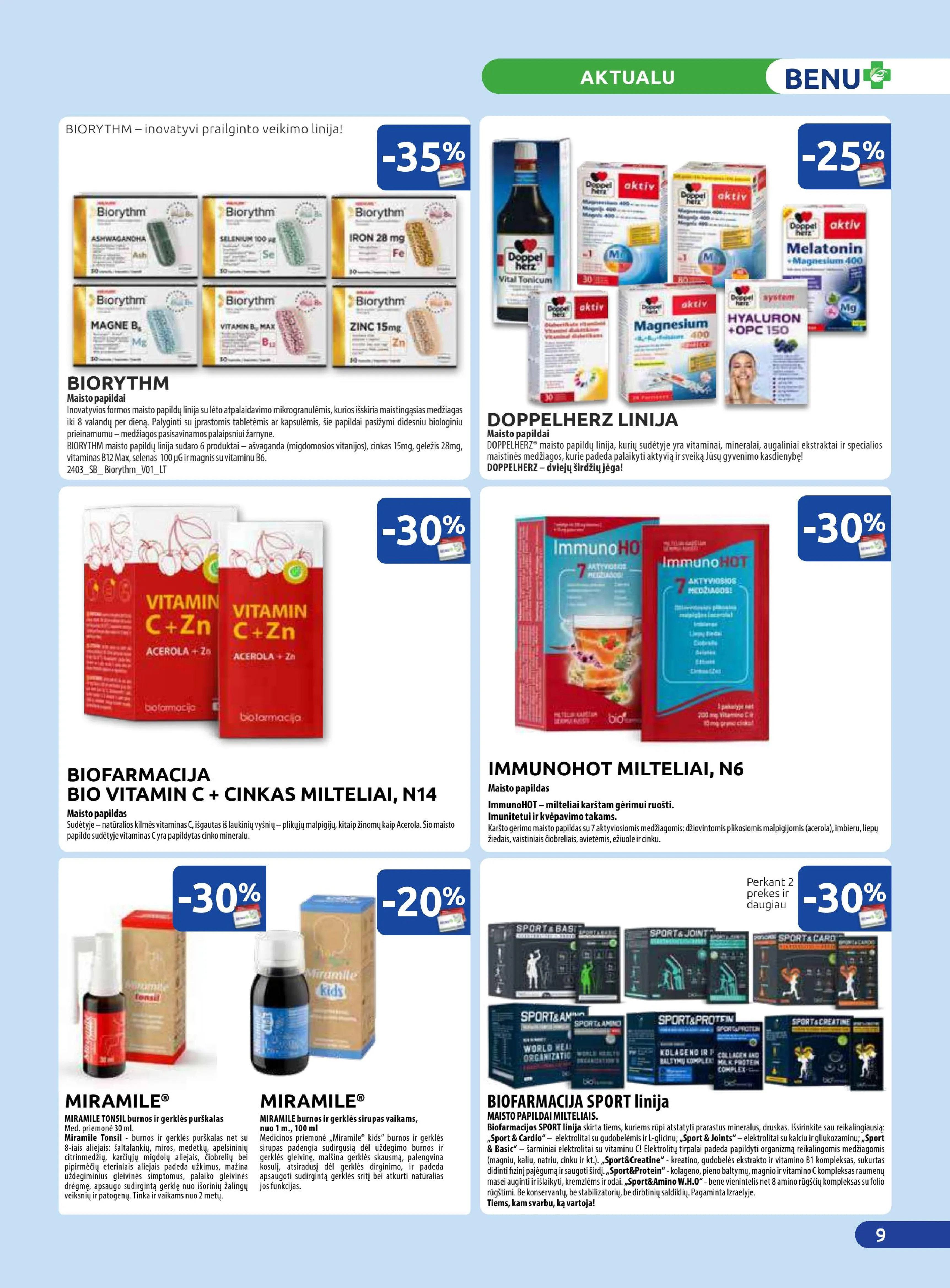 Benu leidinys – 9 psl.