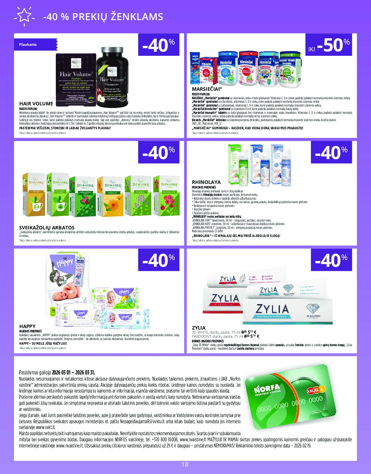 Norfa vaistinės leidinys – 18 psl.