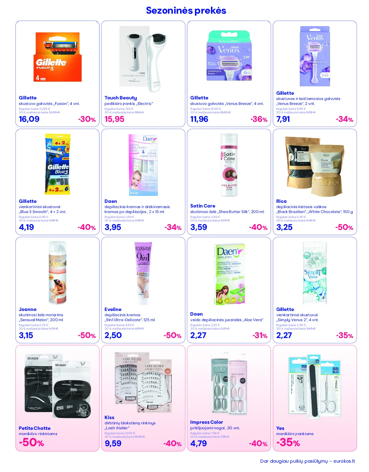 Eurokos akcijos šią savaitę. Galioja nuo 2026-03-30 iki 2026-04-29 – 15 psl.