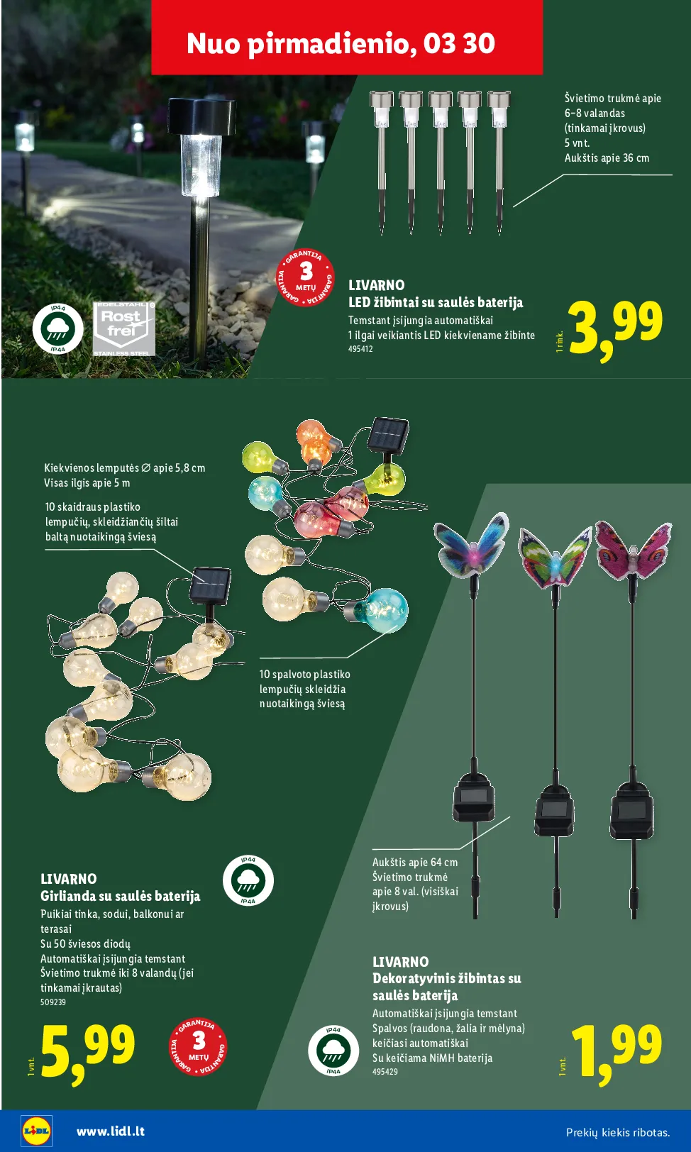Lidl akcijos šią savaitę. Galioja nuo 2026-03-30 iki 2026-04-19 – 12 psl.