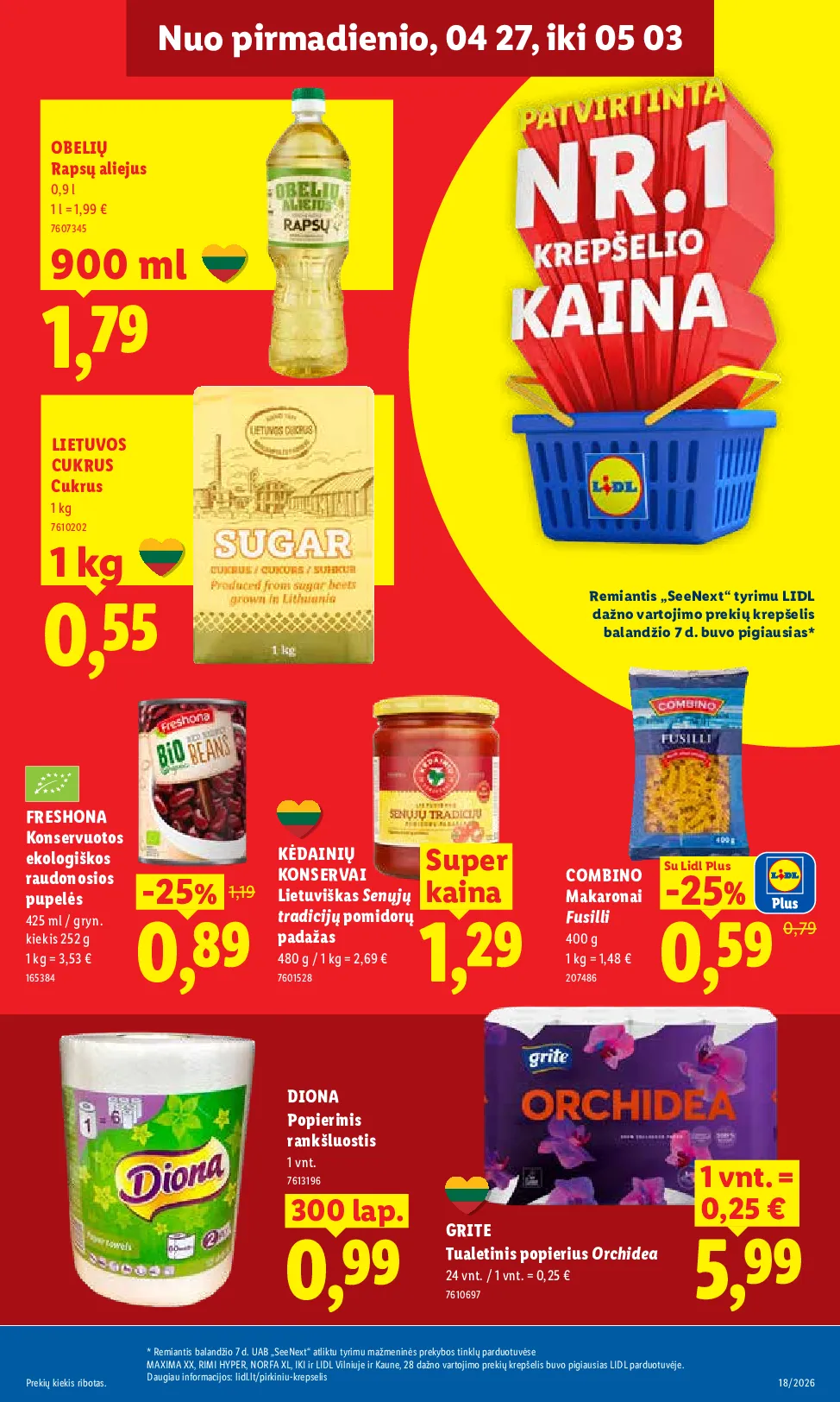 Lidl akcijos šią savaitę. Galioja nuo 2026-04-27 iki 2026-05-03 – 17 psl.
